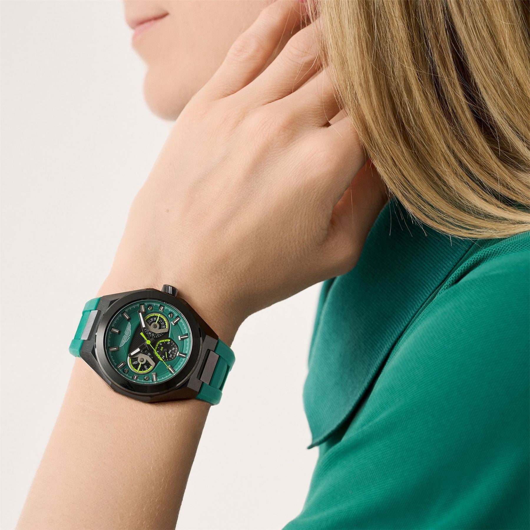 Aston Martin Sn62 Sport Rubber Strap Analogue Watch