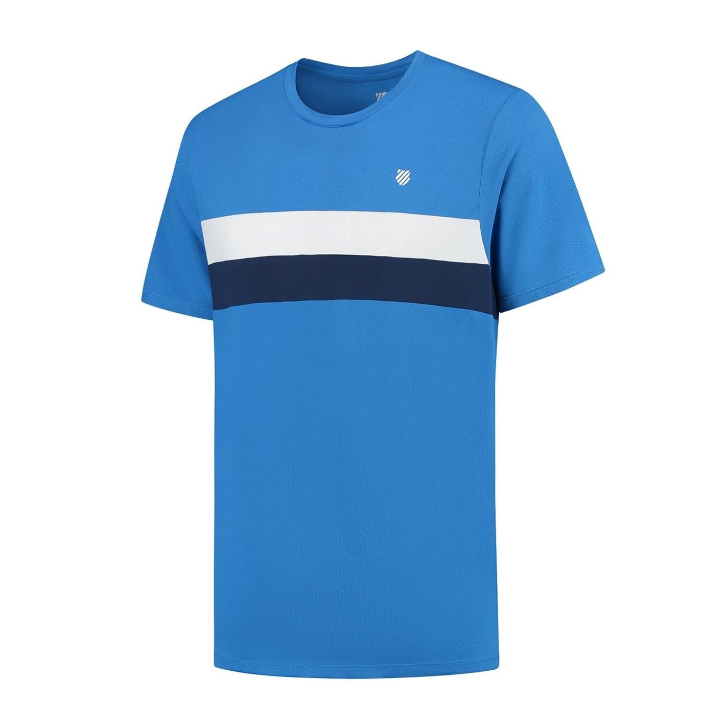K Swiss KSwiss Core Team Striped Crew Performance T Shirt