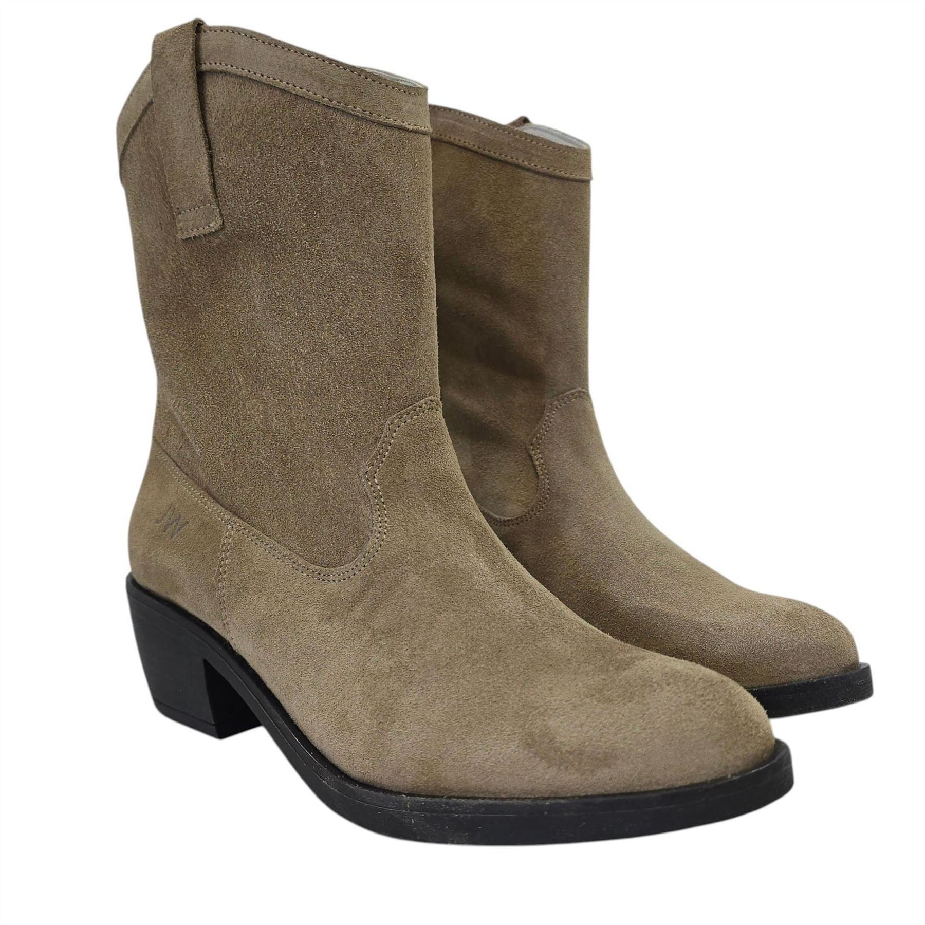 Jack Wills JW Dalida Suede Calf Chunky Heel Hiker Boots