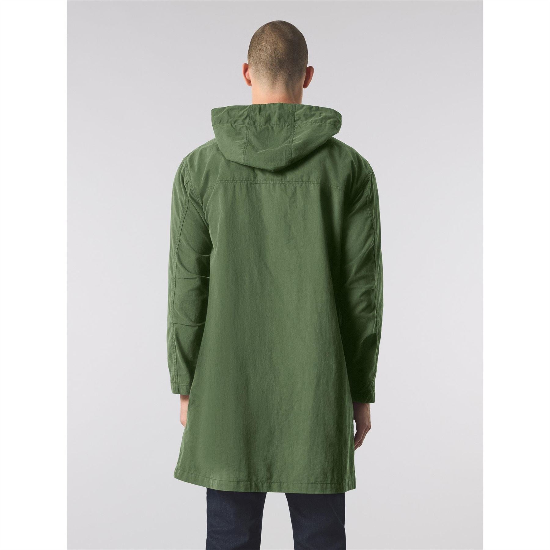 Pretty Green Feltham Hooded Solid Patterned Parka Coat
