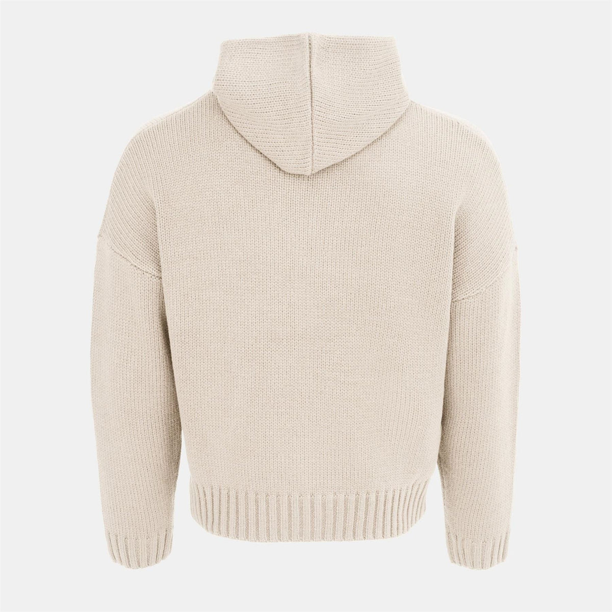 Miso Bow Knit Hooded Neck Long Sleeve Sweatshirt