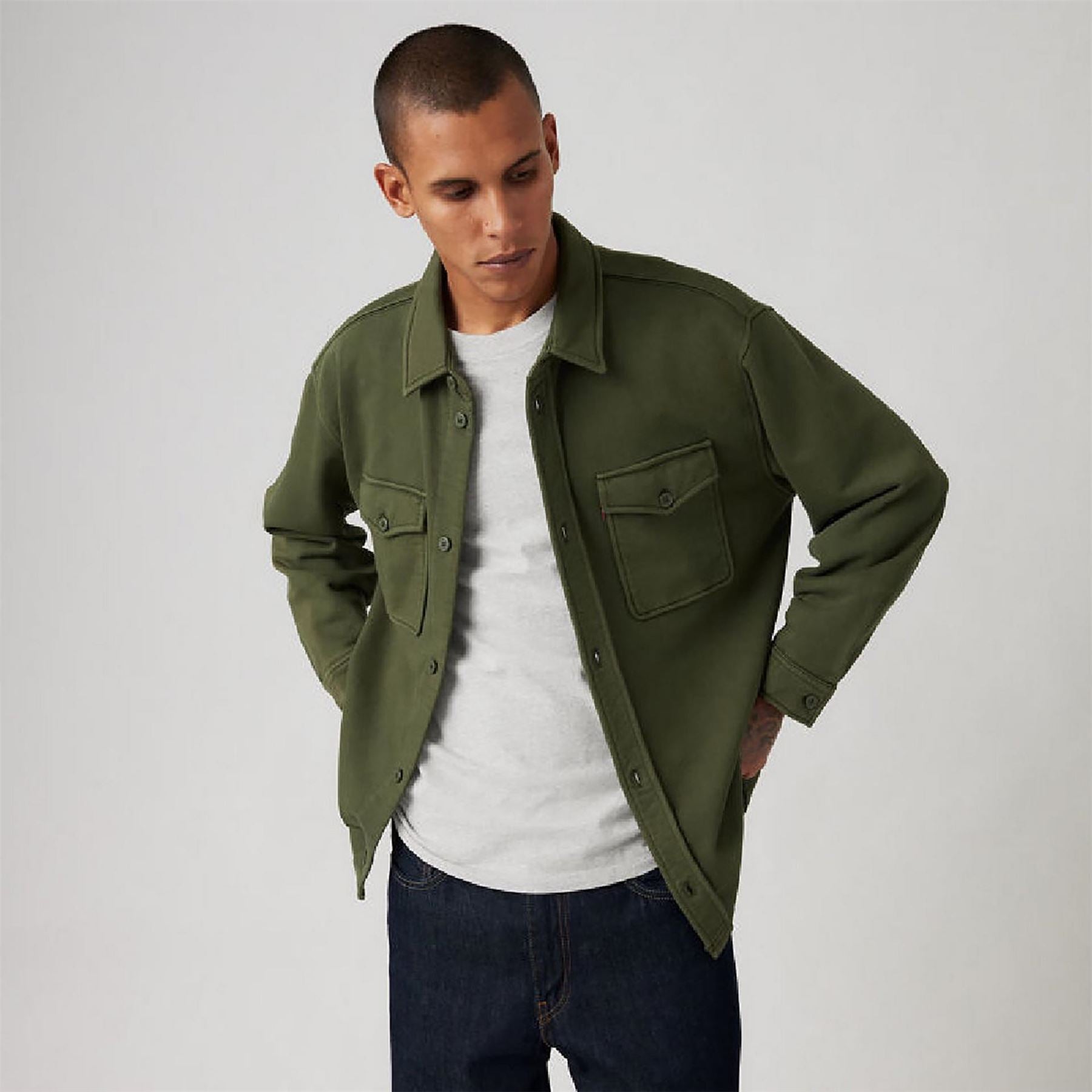 Levis Bayview Soft Worker Cotton Long Sleeve Overshirt