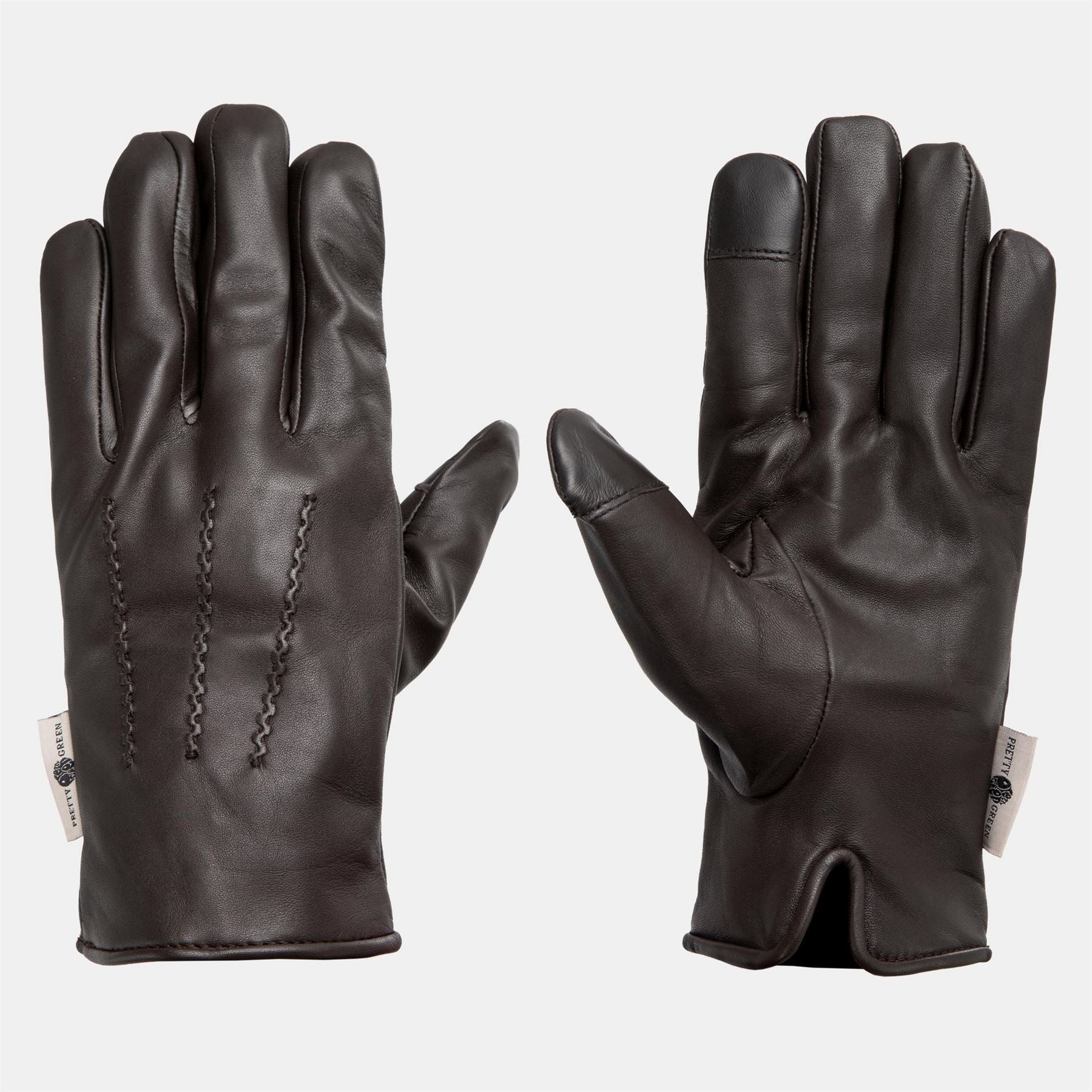 Pretty Green Mens Leather Glove