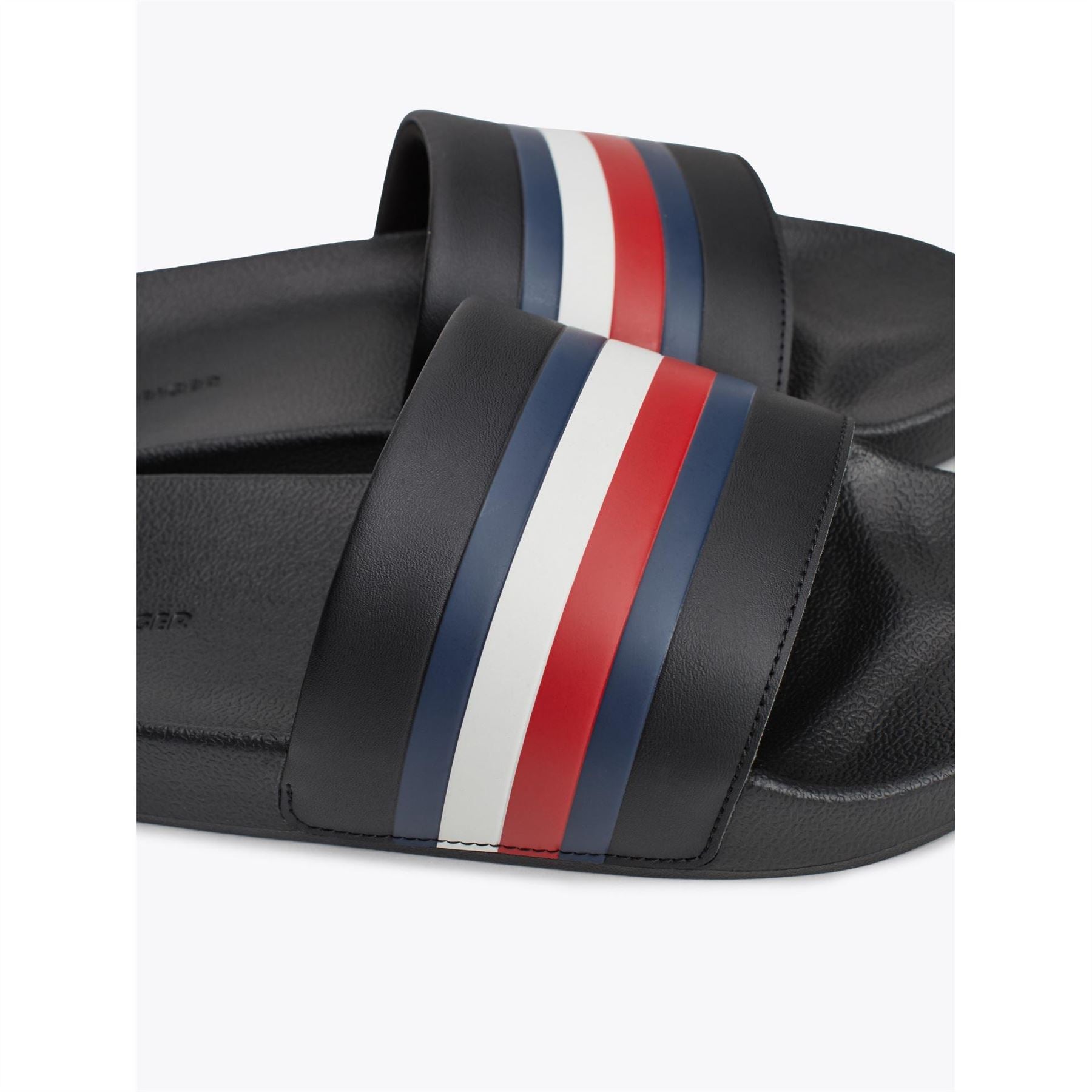 Tommy Hilfiger Stripe Patterned Open Toe Slide Sandals