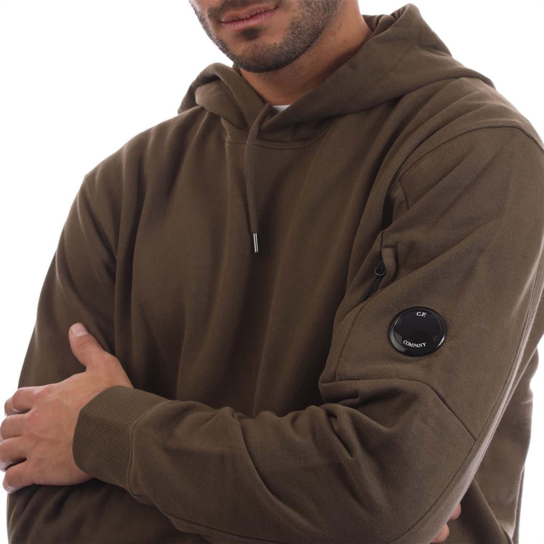 CP Company Raised Fleece Lens Hoodie