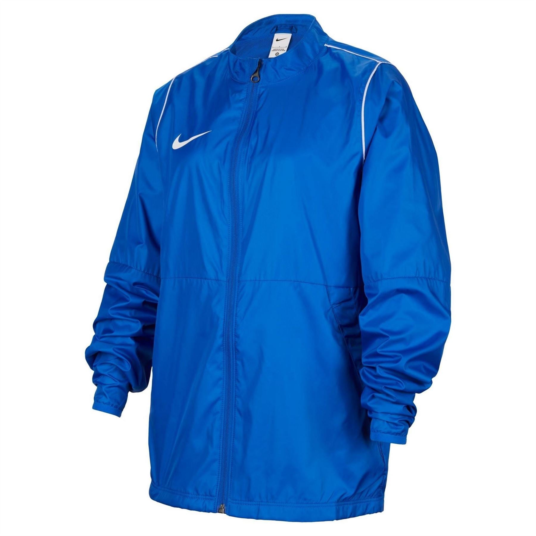 Nike Solid Patterned Rain Jacket with Side Stripes
