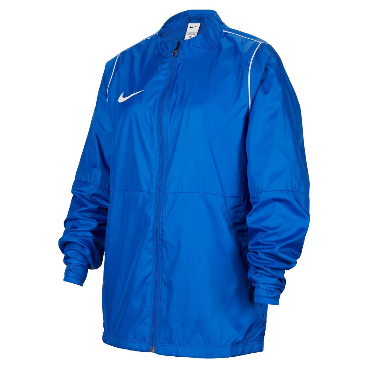 Nike Solid Patterned Rain Jacket with Side Stripes