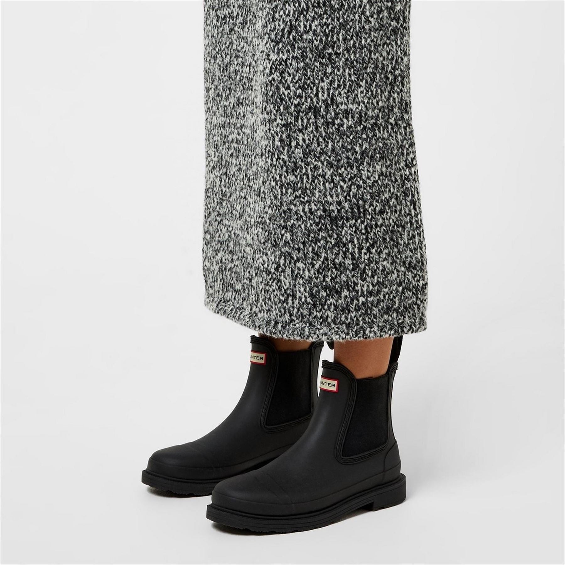 Hunter Comando Chelsea Block Heel Boots