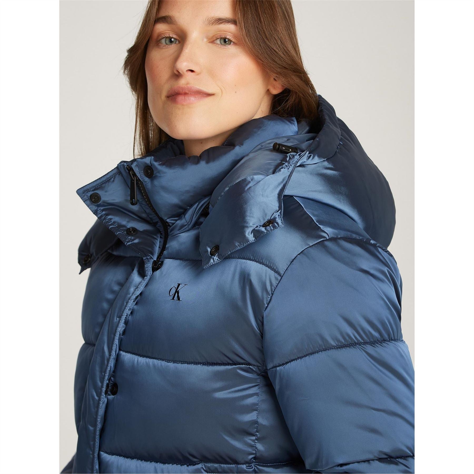 Calvin Klein Jeans  Shiny Quilted Short Puffer Jacket