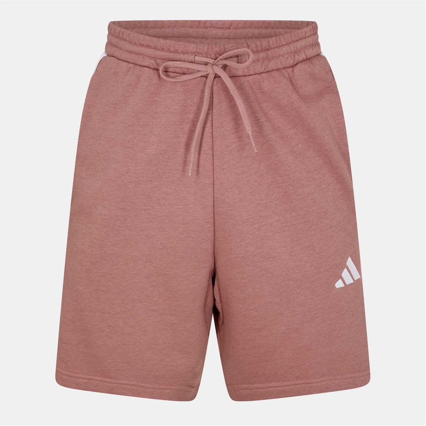 adidas Mens Essentials 3 Stripe Fleece Shorts