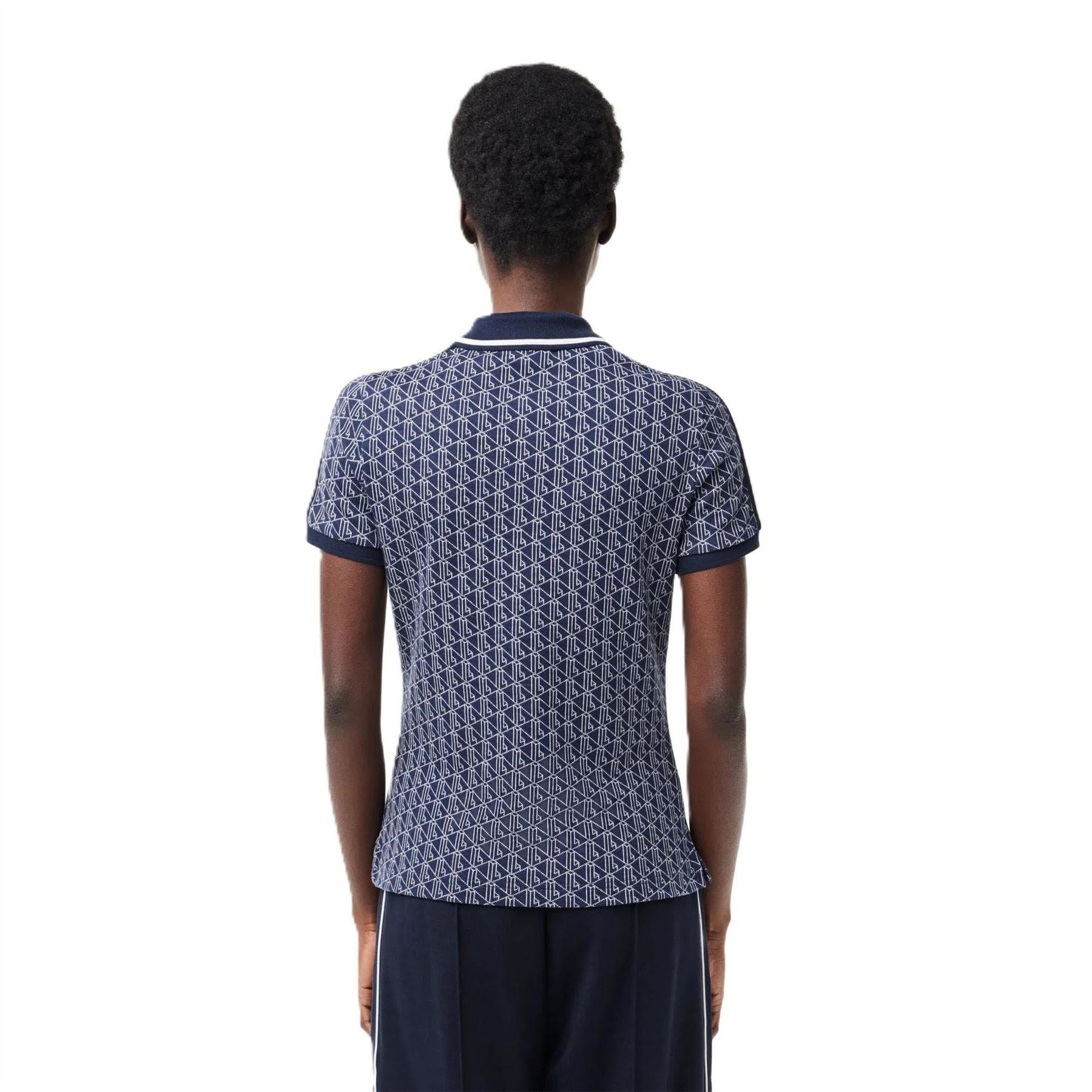 Lacoste Monogram Jacquard Short Sleeve Polo Shirt