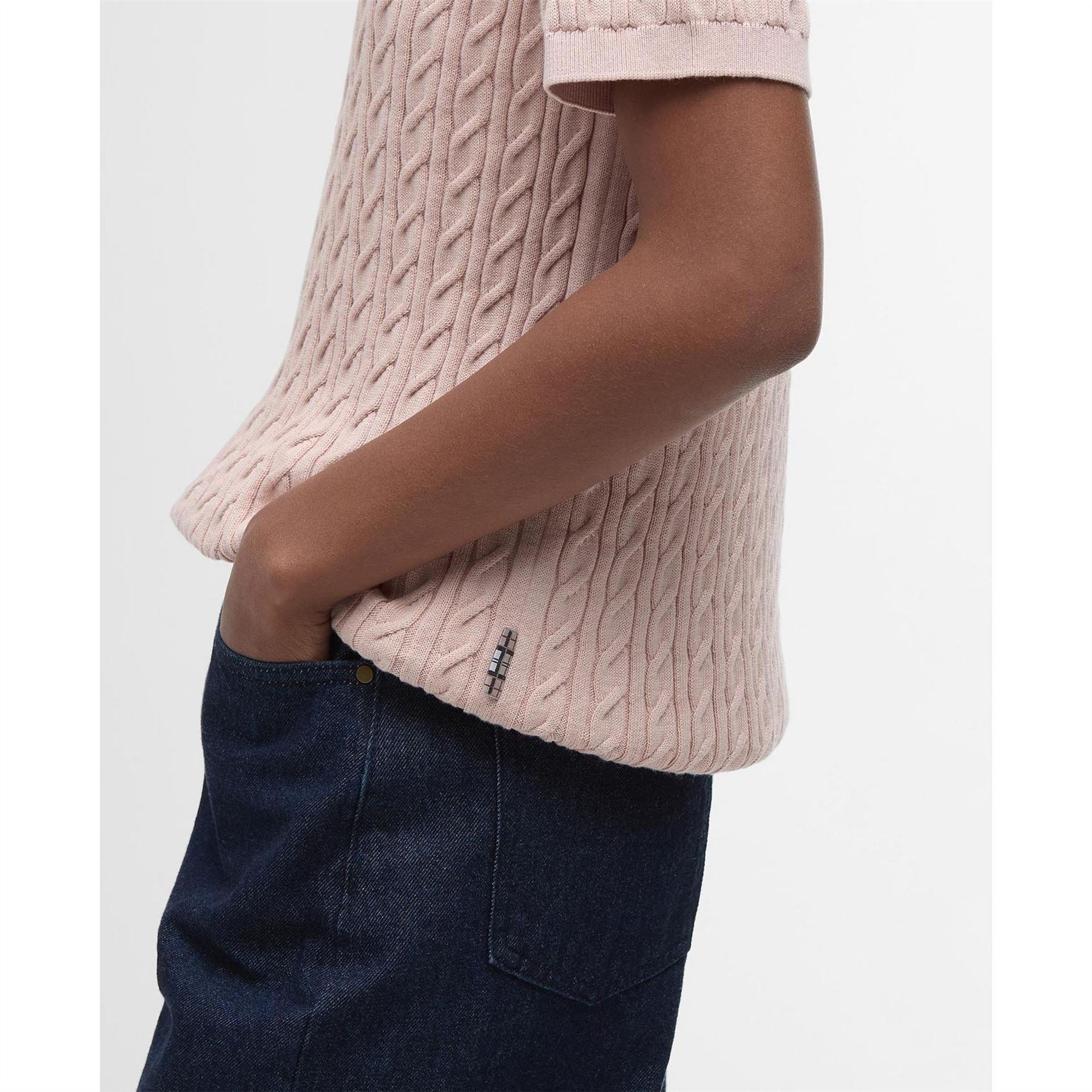 Barbour  Short Sleeve Polo Neck Jumper