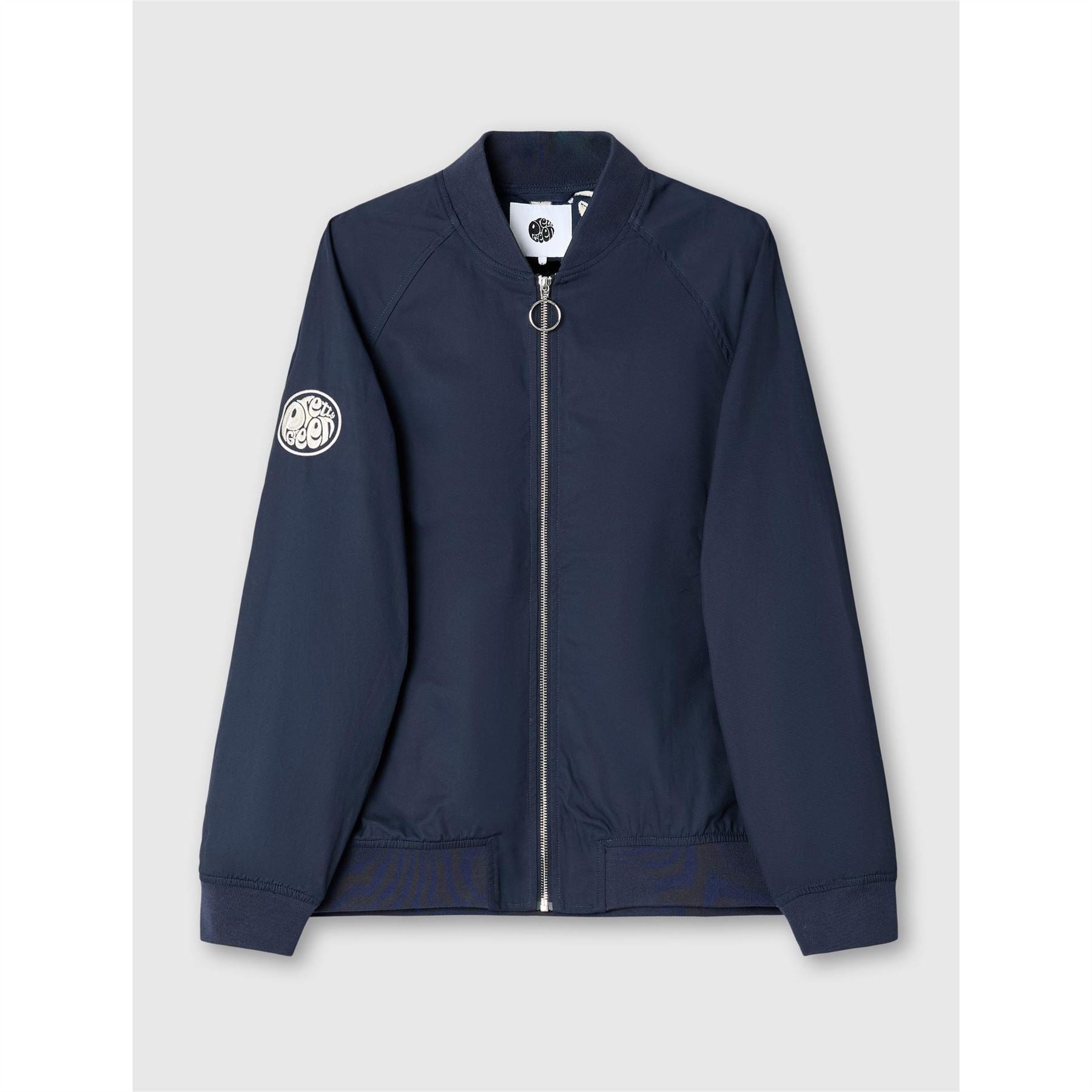 Pretty Green Altrincham Full Zip Ribbed Cuff Bomber Jacket