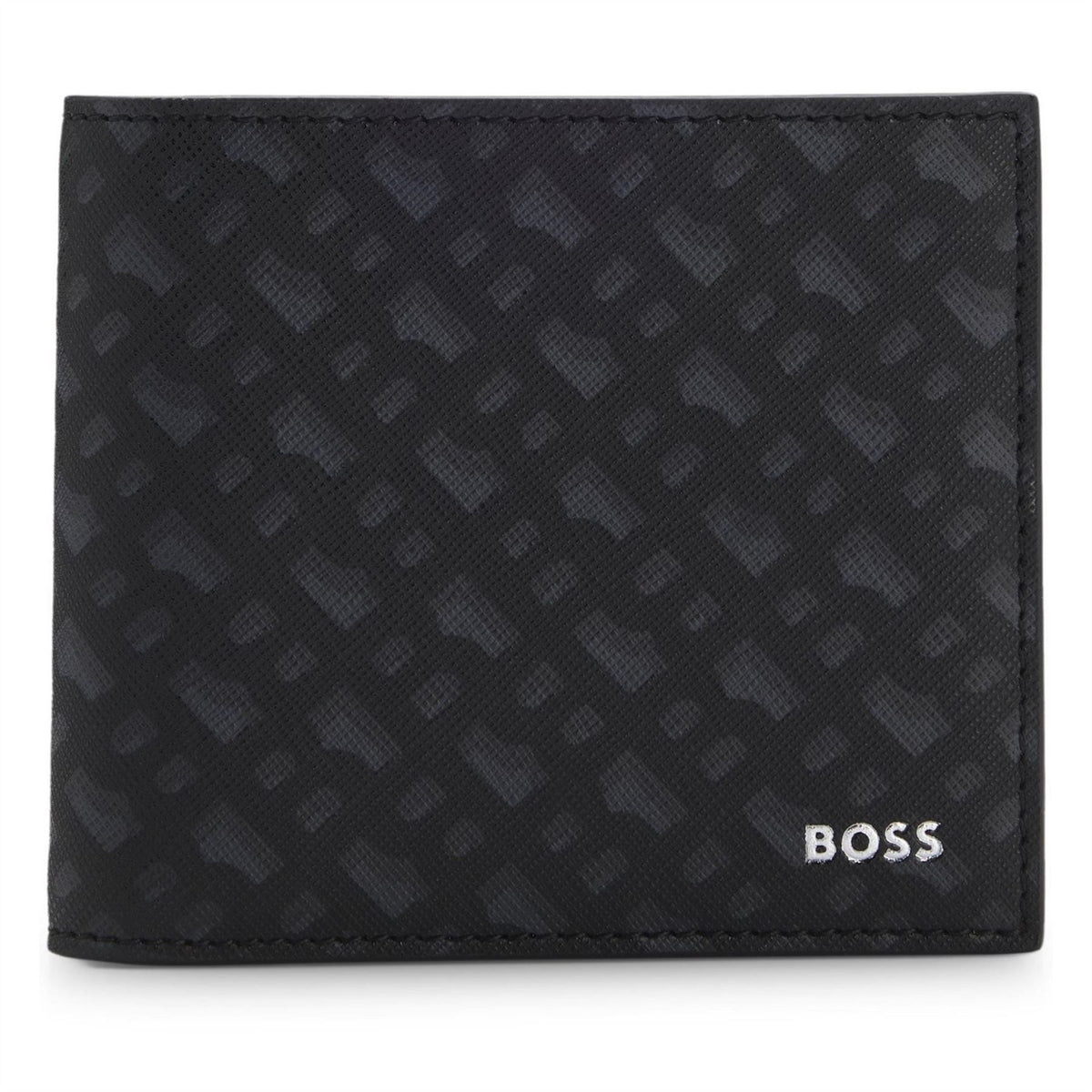Boss Zair Geometric Patterned Billfold Wallet