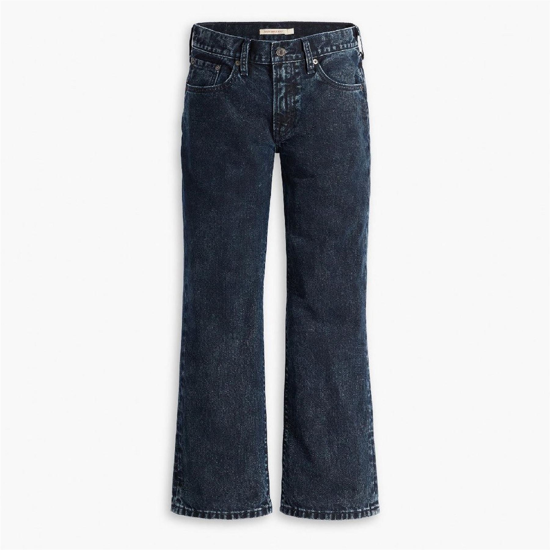 Levis Mid Rise Straight Leg Jeans