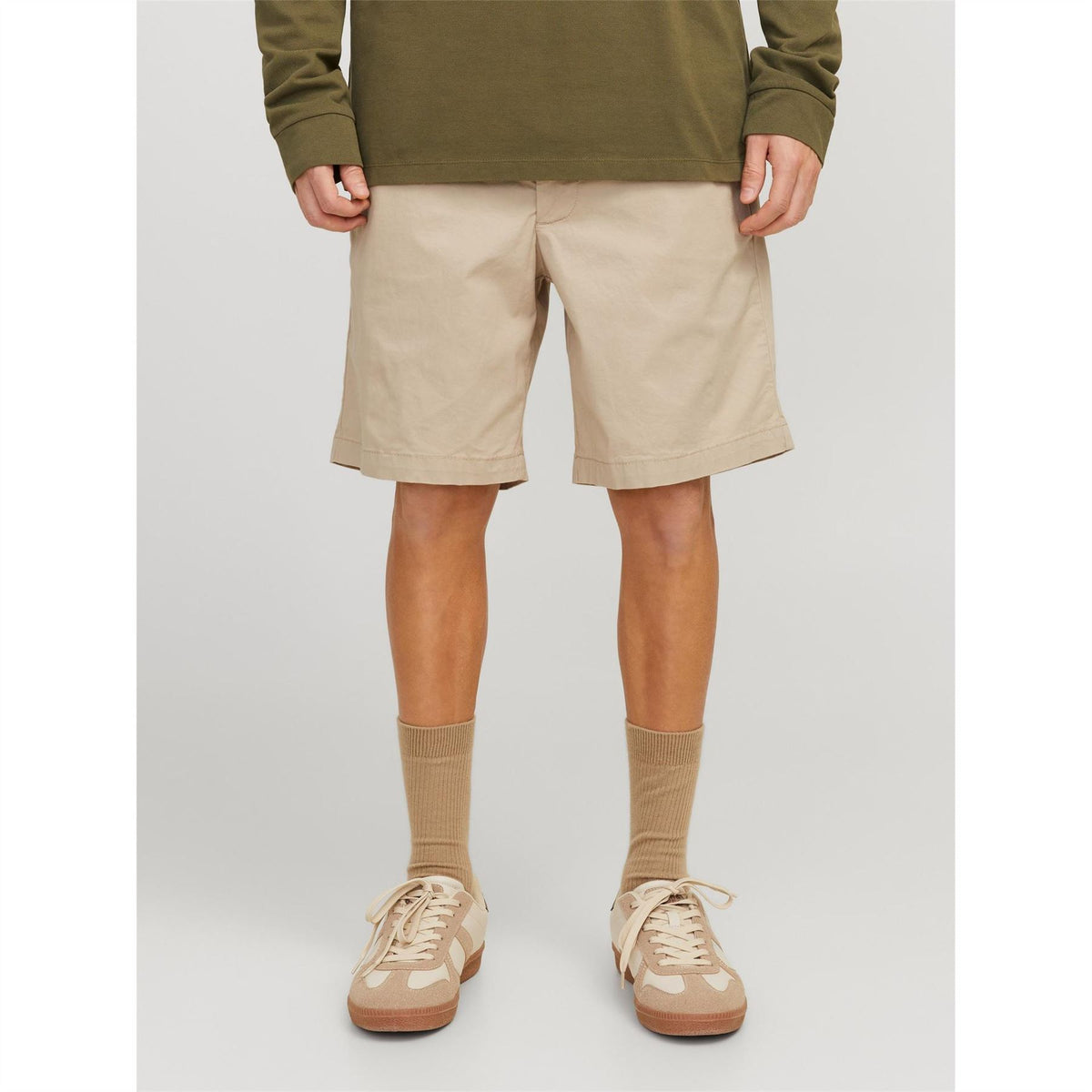 Jack and Jones Solid Patterned Bermuda Shorts