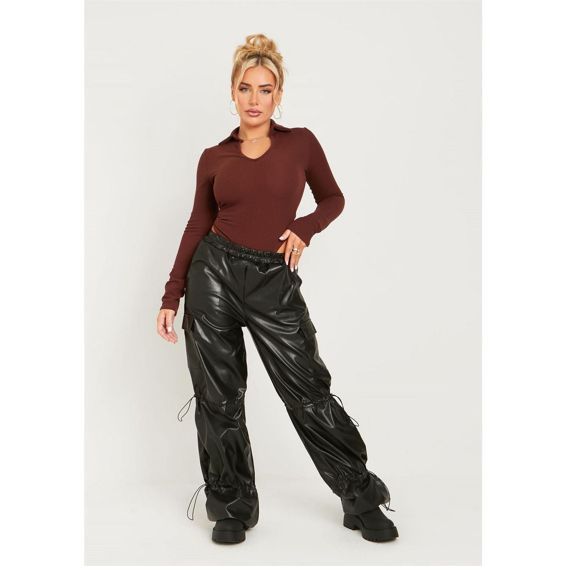 Missy Empire Toggle Cargo Trousers