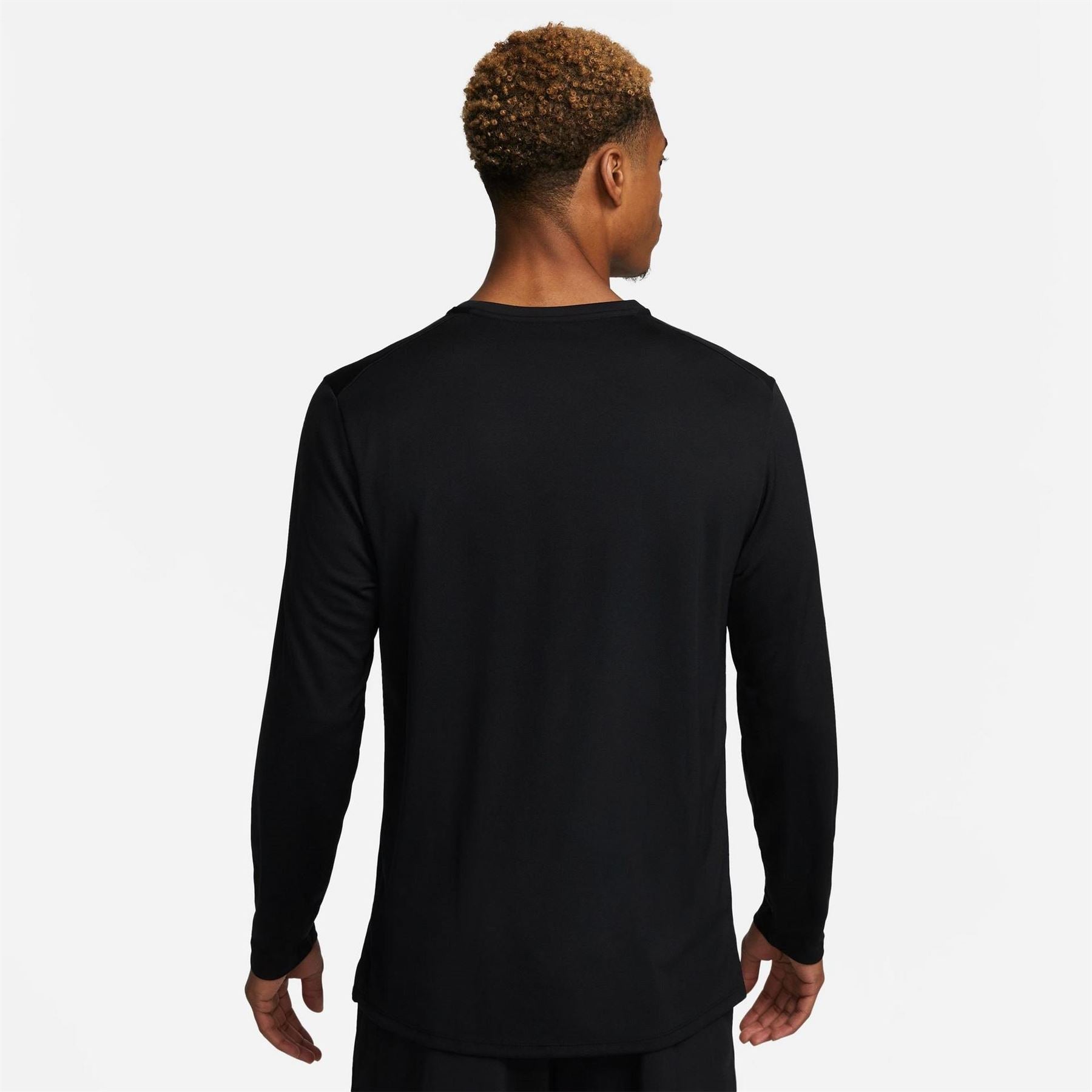 Nike Mens Miler Dri Fit Uv Long Sleeve Running Top