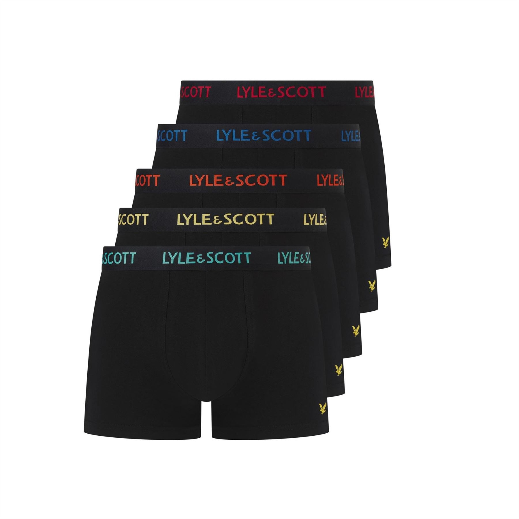 Lyle and Scott 5 Pack Core Plain Design Trunks