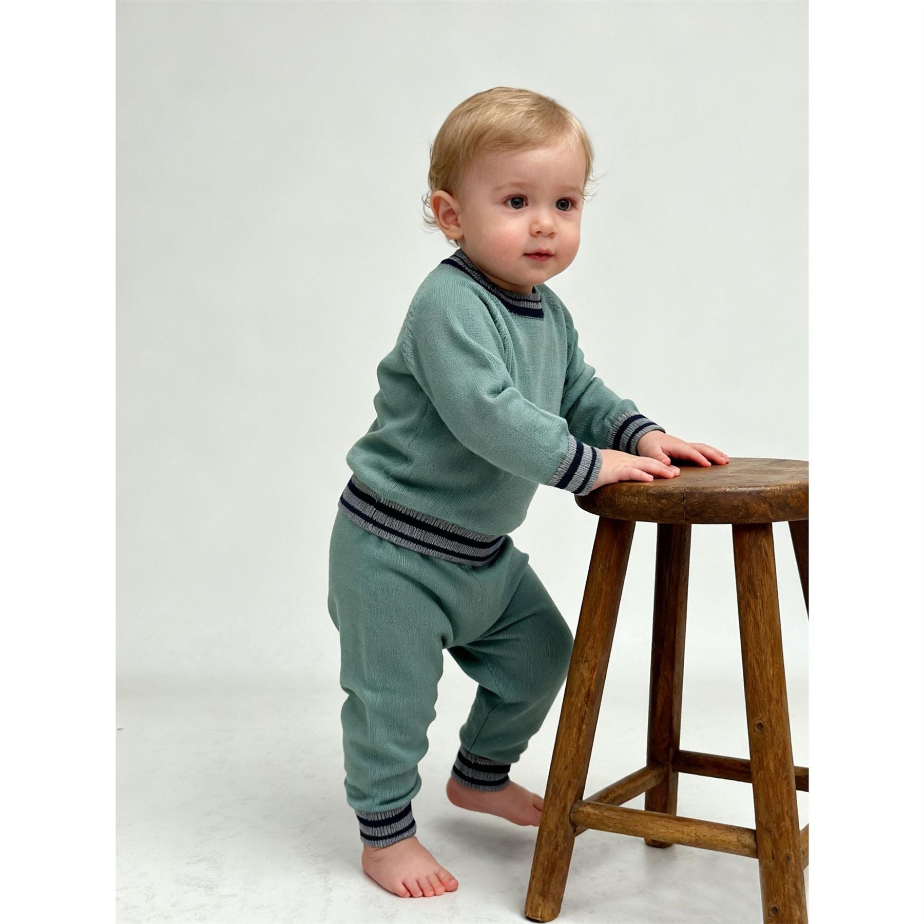 Pretty Green Cotton Top and Trouser Pyjama Set