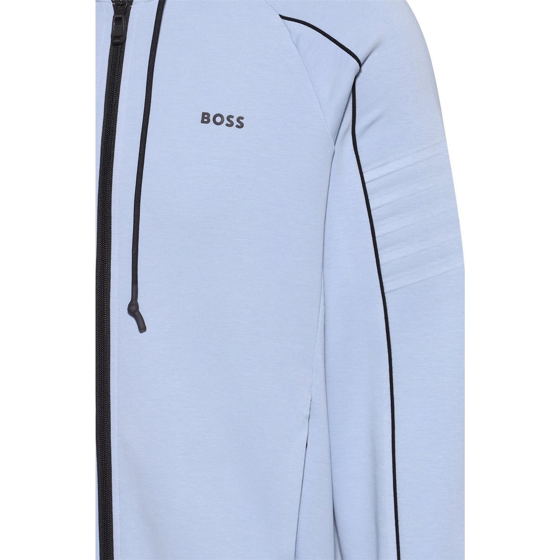 Boss Saggy Green Full Zip Cotton Zip Hoodie