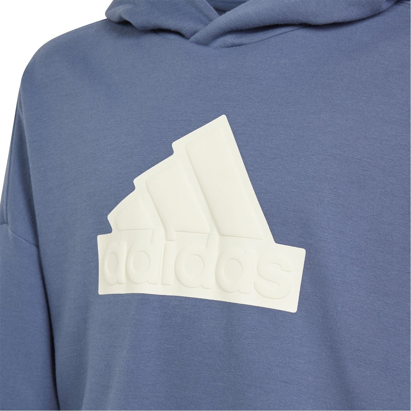 adidas Boys Hooded Neck Drop Shoulder Sweatshirt