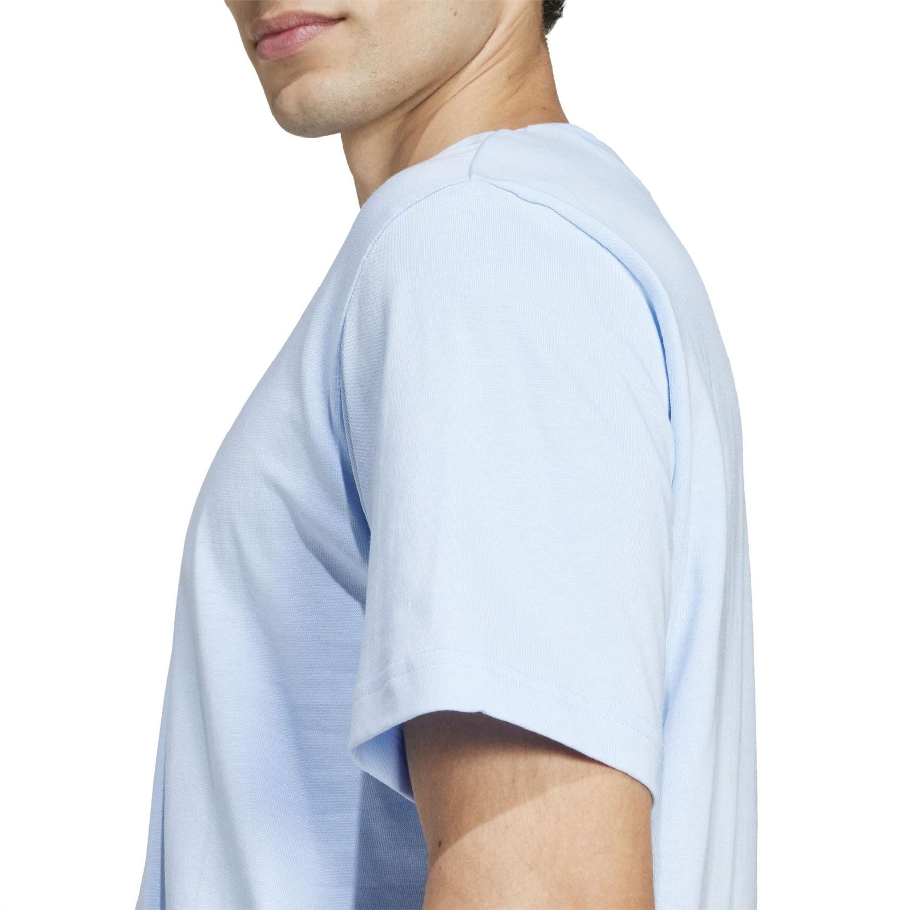 adidas Mens Essentials Single Jersey Linear Embroidered Logo T-Shirt