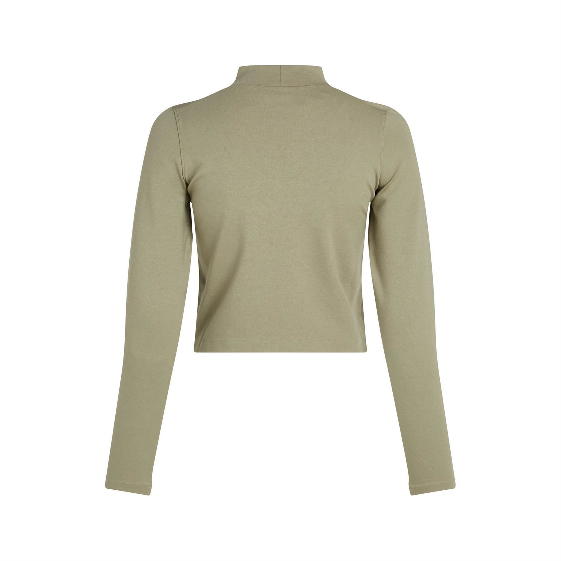 Calvin Klein Jeans Logo Cropped Mock Neck Sweater