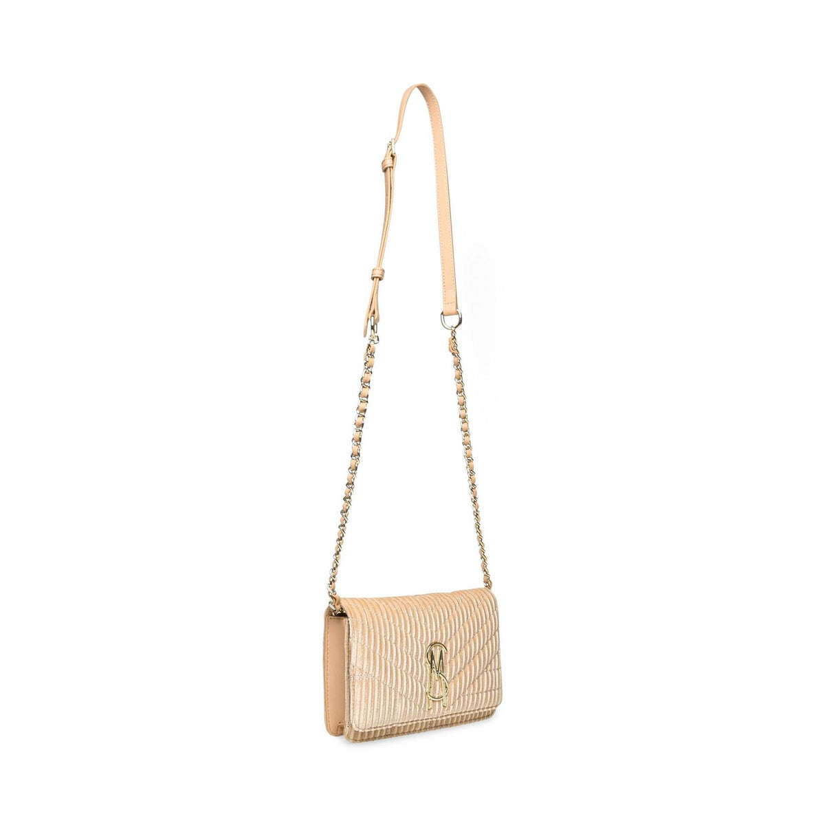 Steve Madden Striped Textured Cross Body Bag with Chain Strap