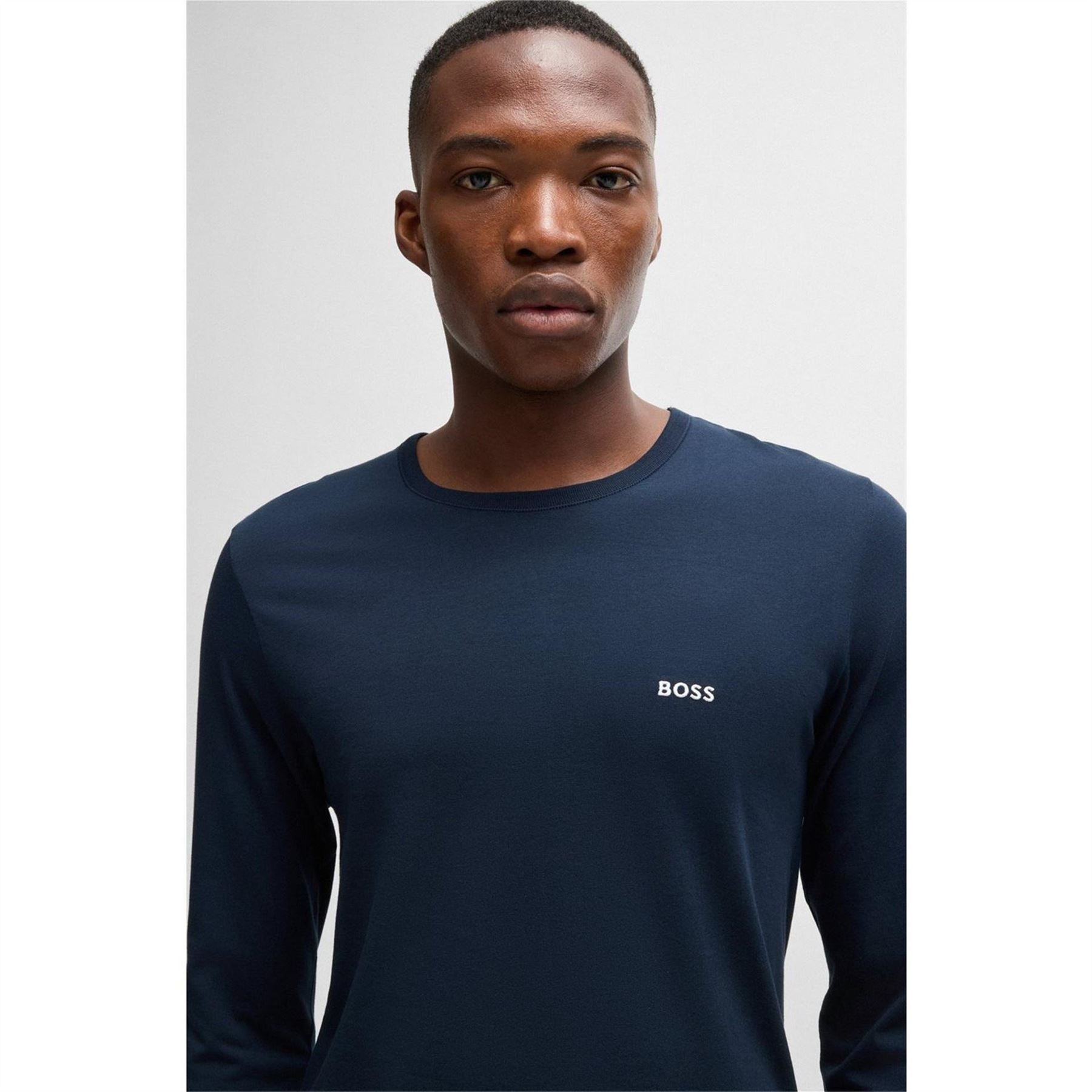Boss 3 Pack Crew Neck Long Sleeve Regular Fit T-Shirt