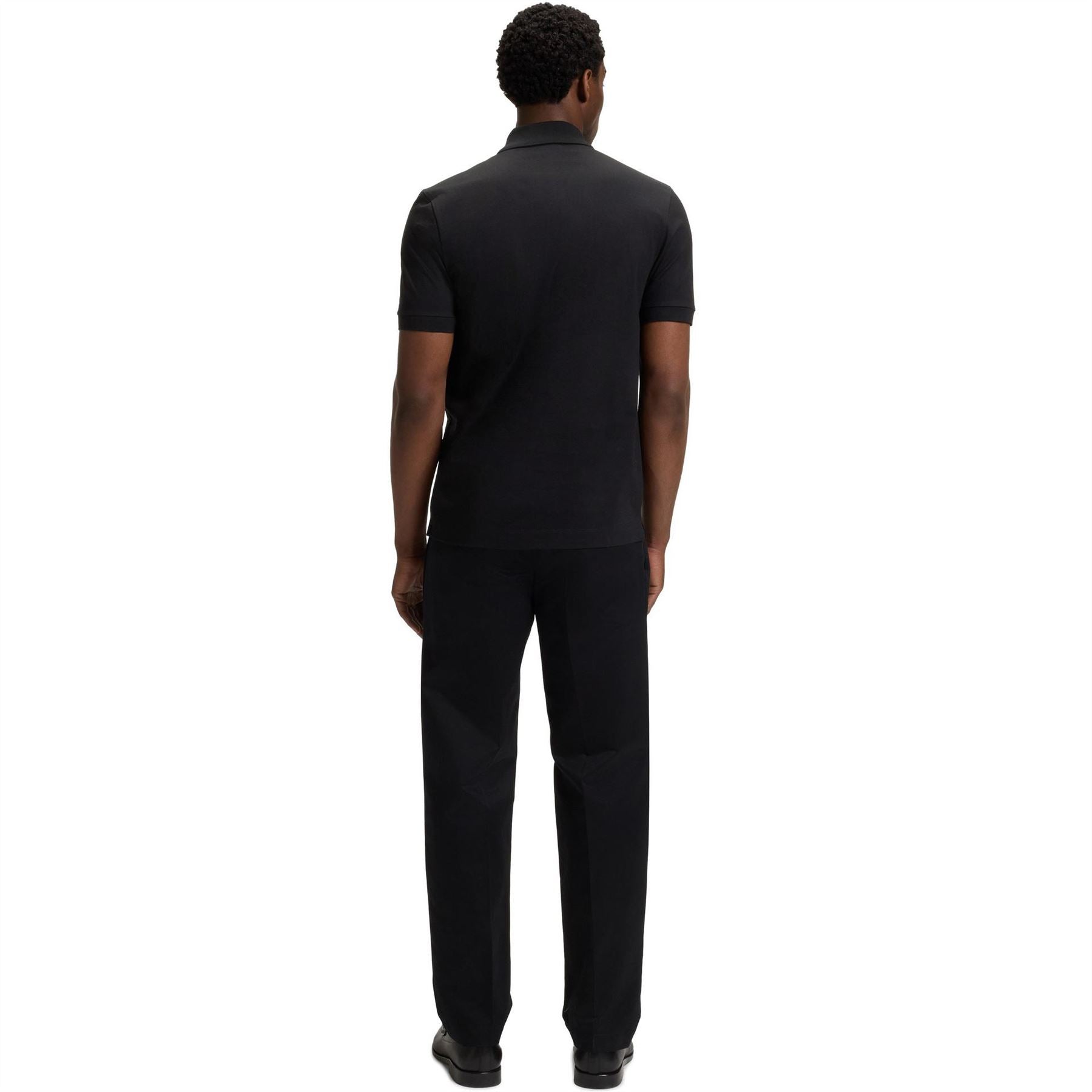 Boss HBB Paras Quarter Zip Cotton Short Sleeve Polo Shirt