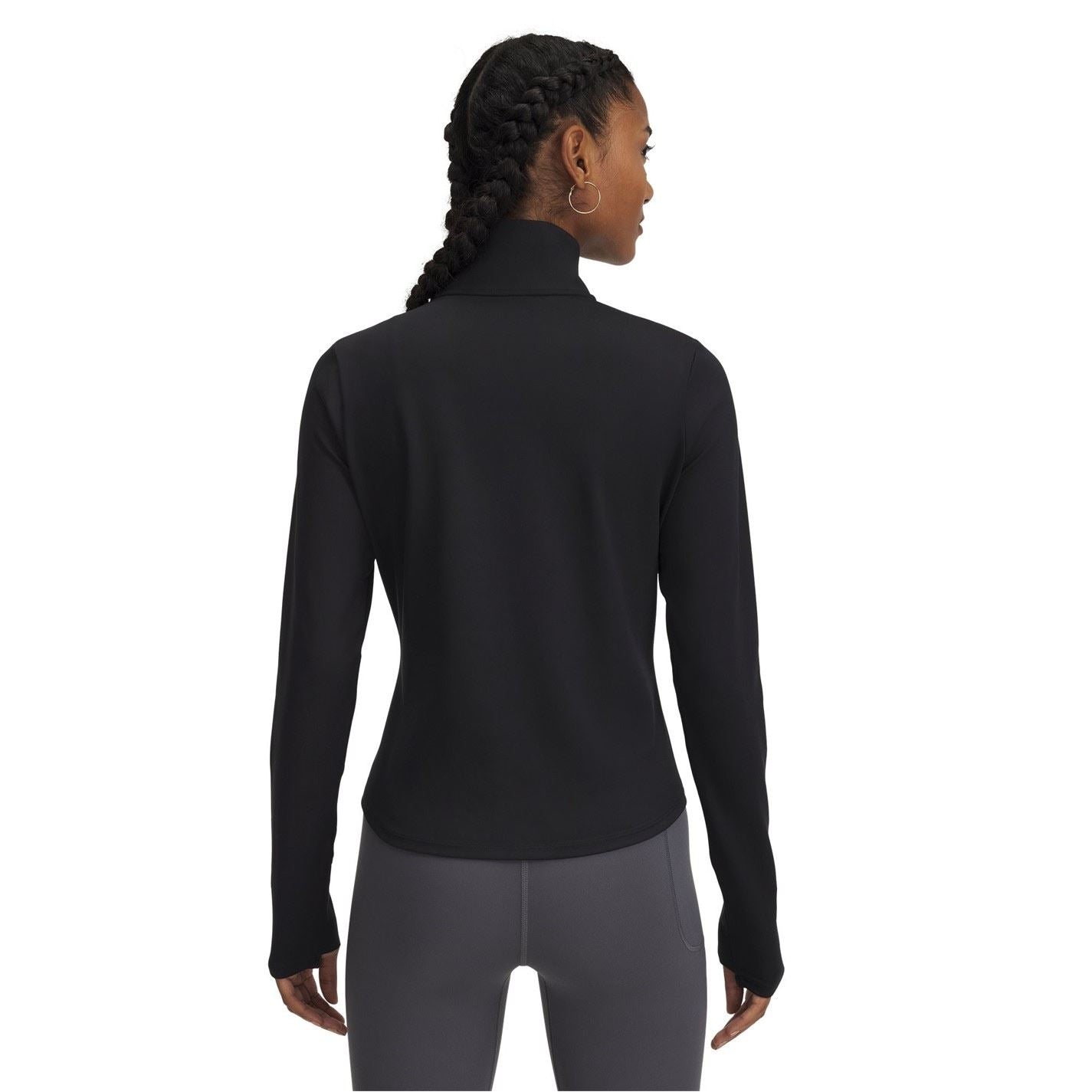 Under Armour Motion Zip Neck Long Sleeve Thumb Hole Top