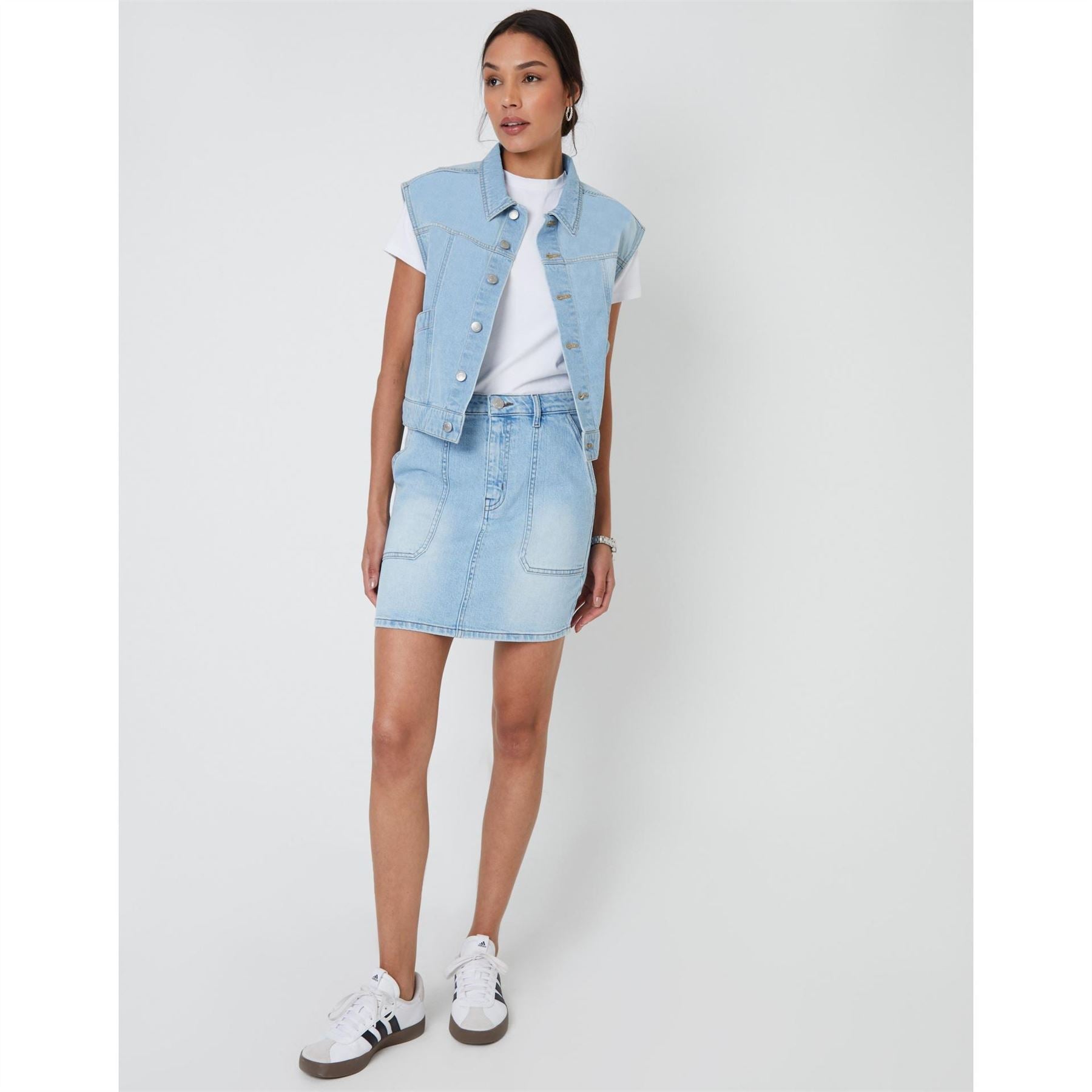 Threadbare Lucky Solid Patterned Denim Jacket