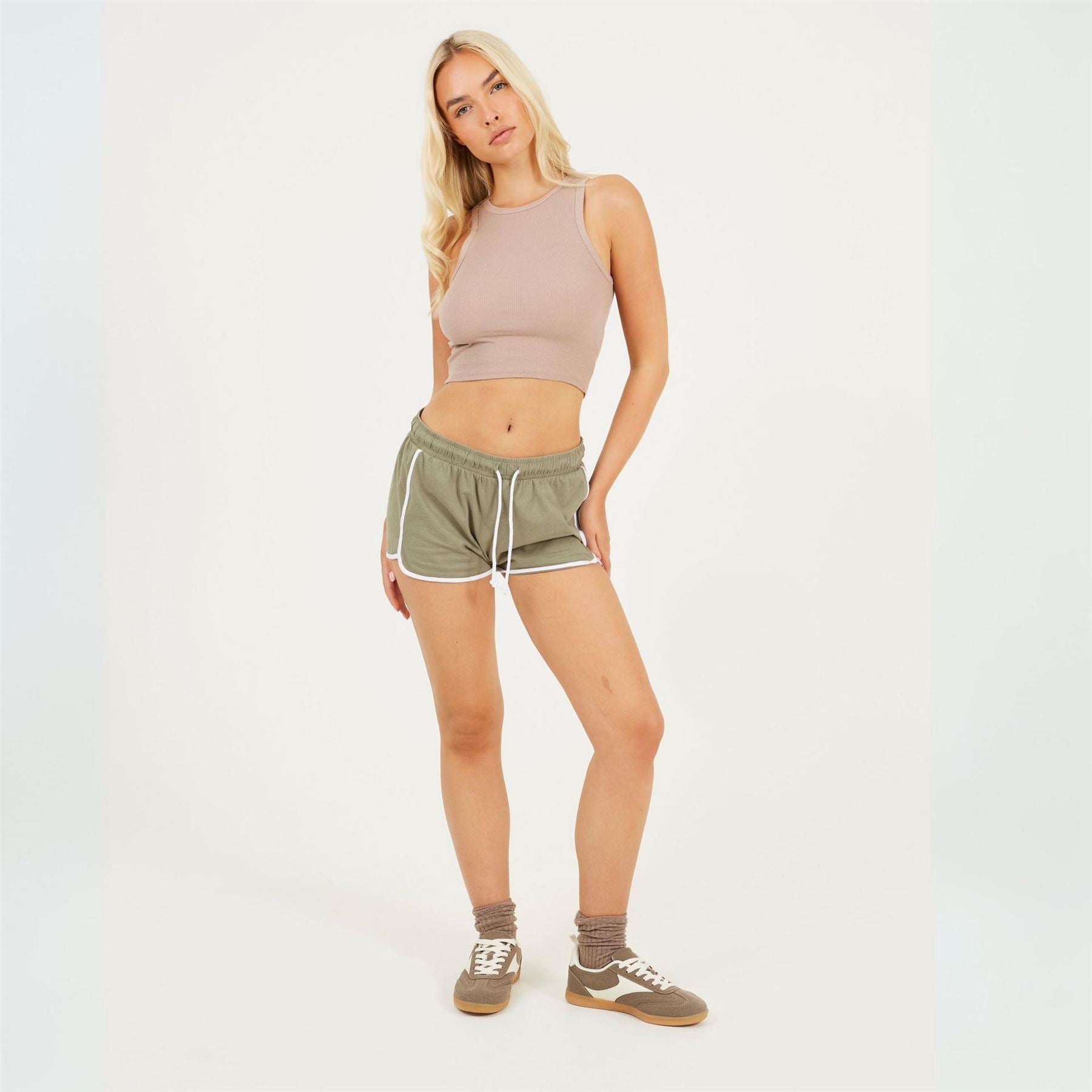 Brave Soul Running Shorts With Contrast Binding