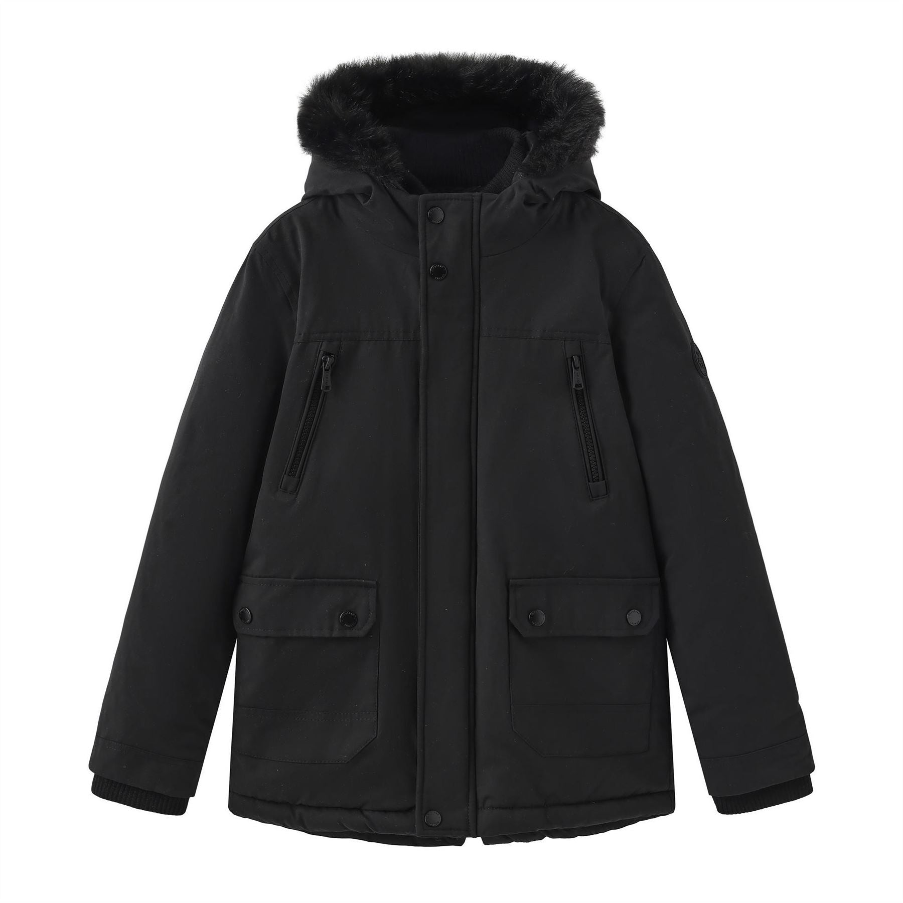 Firetrap Urban Chic Winter Parka With Faux Fur Trim