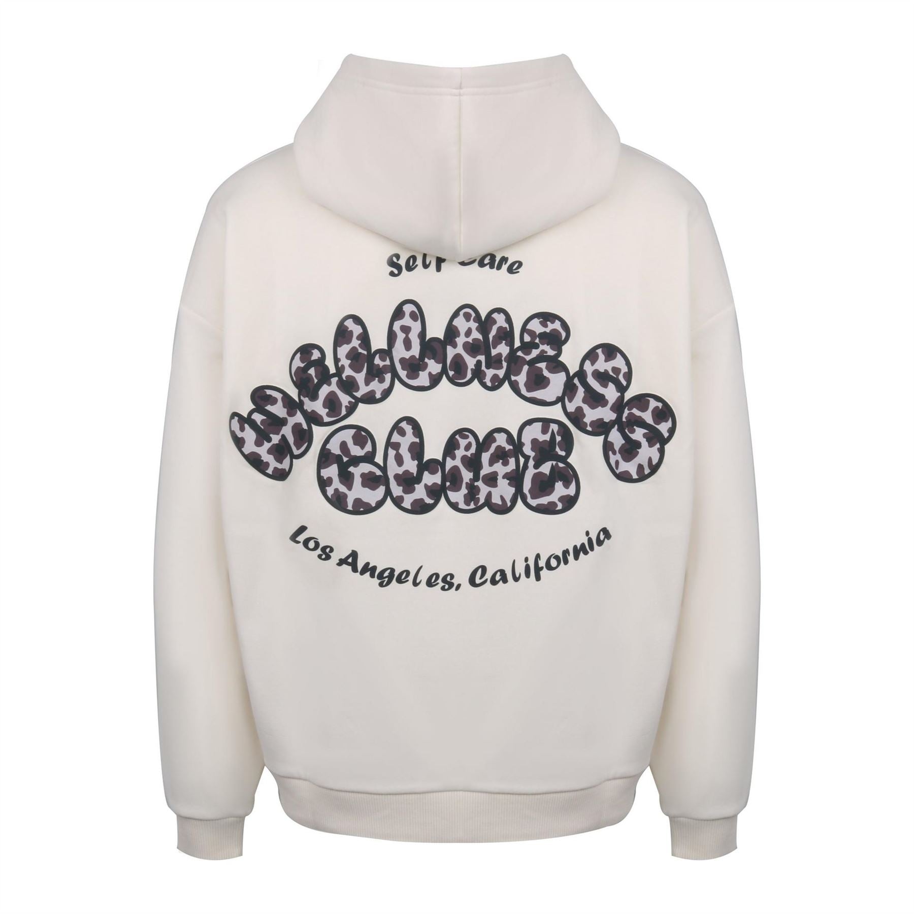 Miso Bubble Hood Lettering Drop Shoulder Sweatshirt