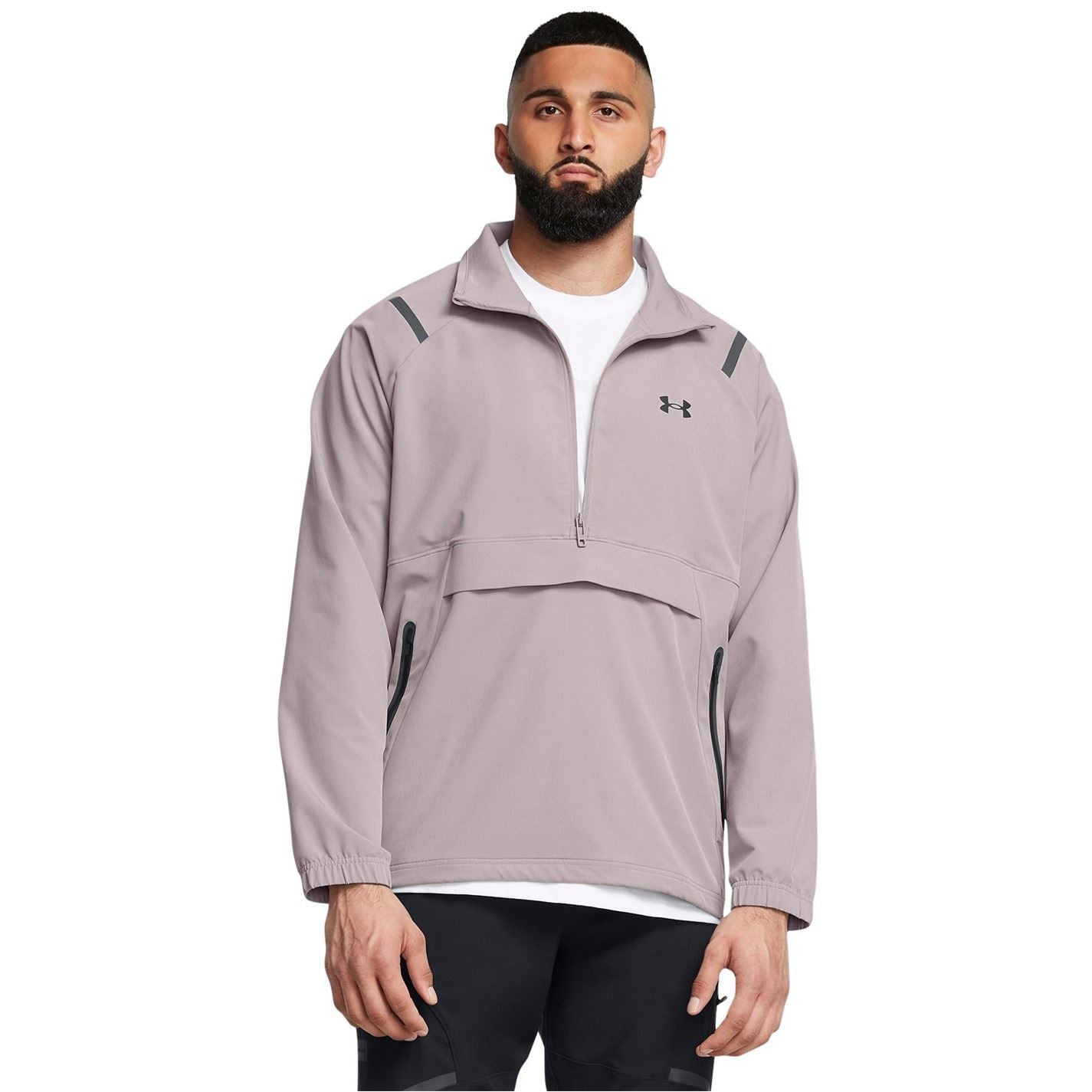 Under Armour Unstoppable Solid Patterned Anorak Jacket with Drawstring