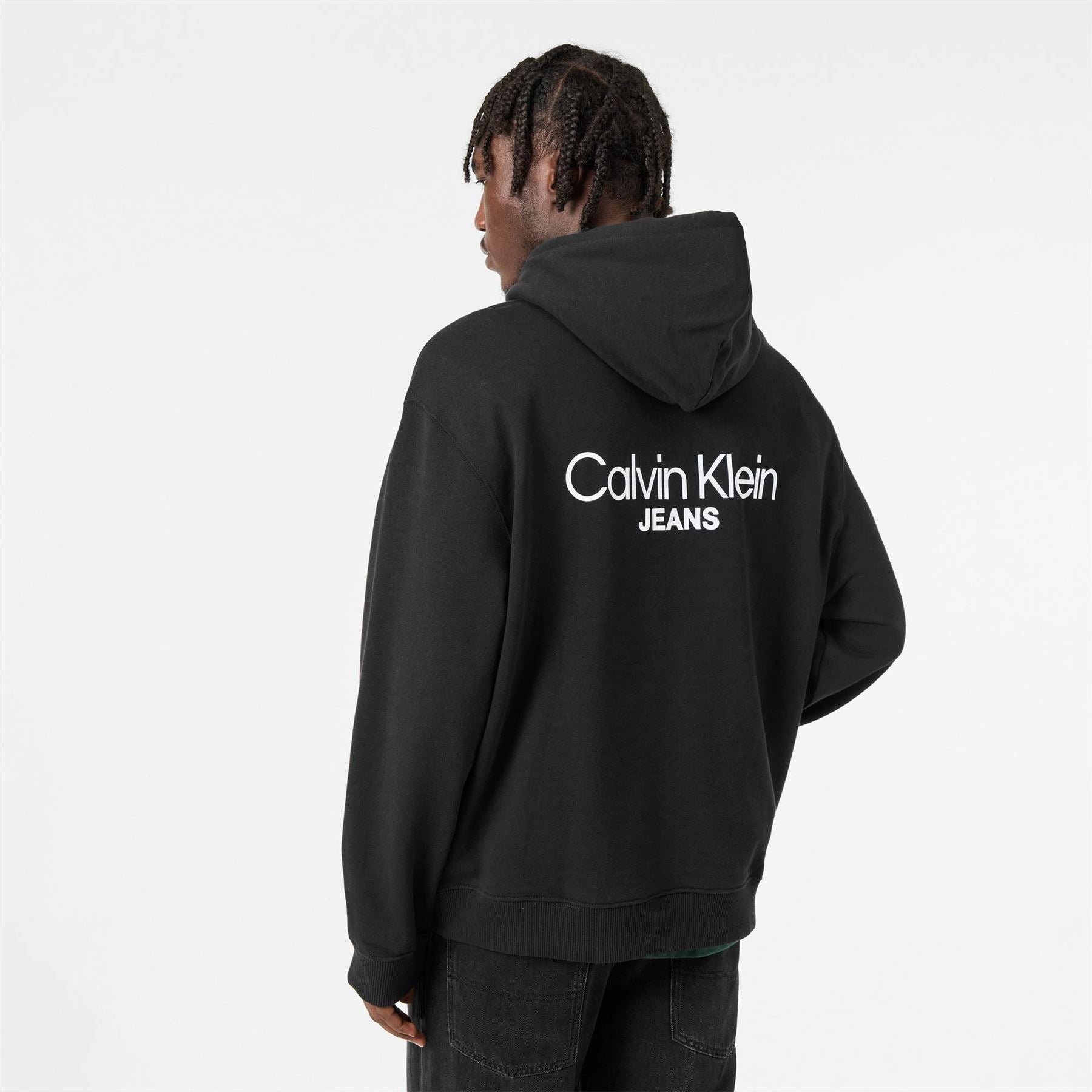 Calvin Klein Jeans Back Print Hooded Neck Long Sleeve Top