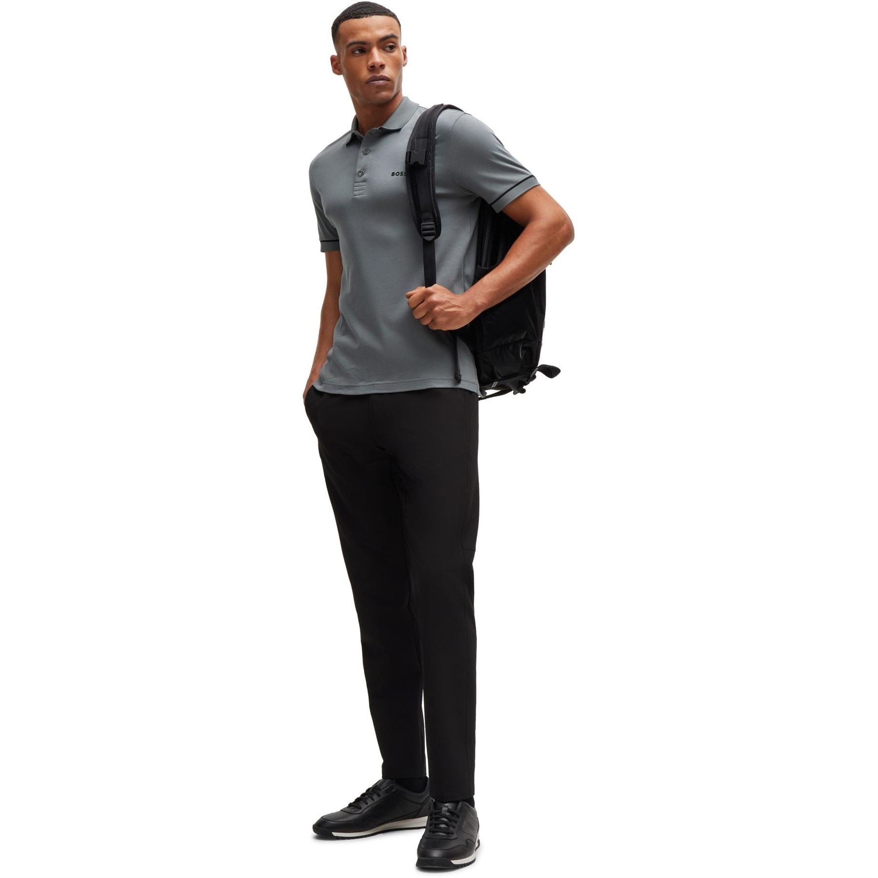 Boss Paule Cotton Short Sleeve Slim Fit Polo Shirt