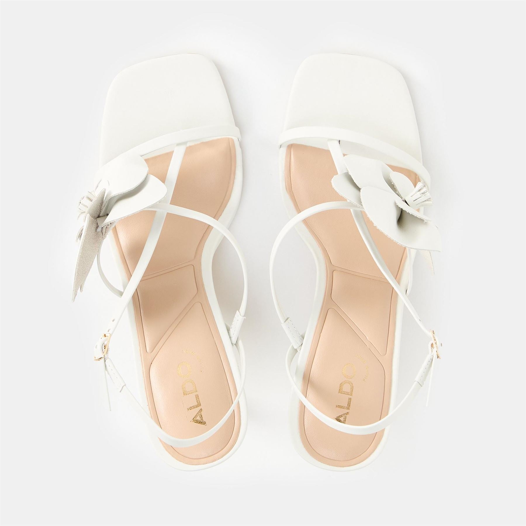 Aldo Floral Open Toe Stiletto Heeled Sandals