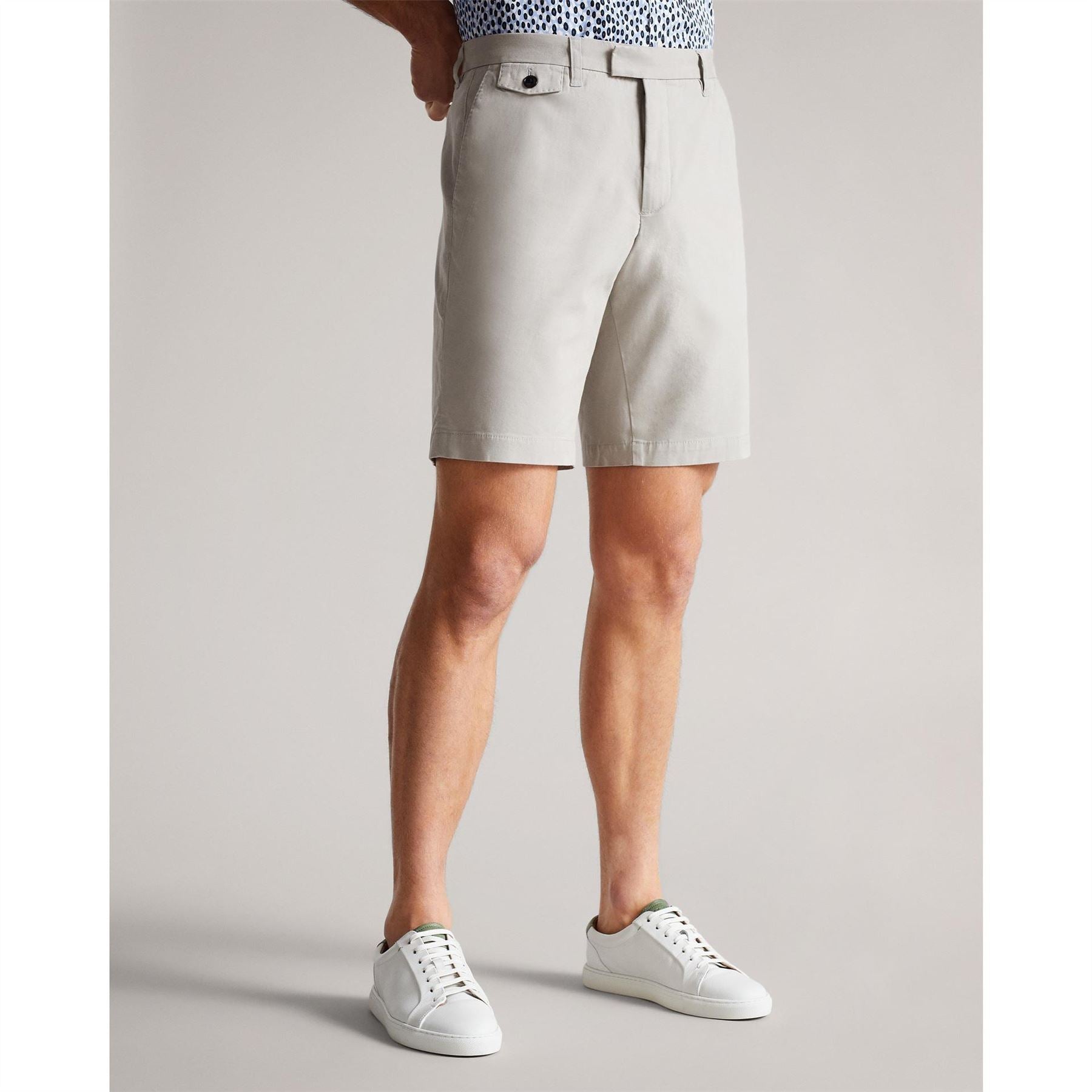 Ted Baker Solid Patterned Chino Shorts