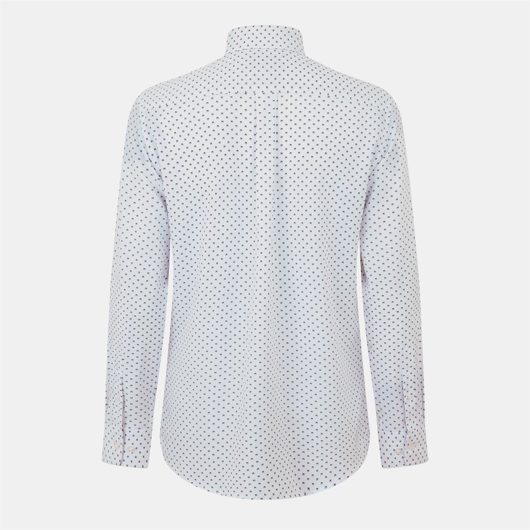 Scotch and Soda Collared Neck Point Collar Long Sleeve Shirt