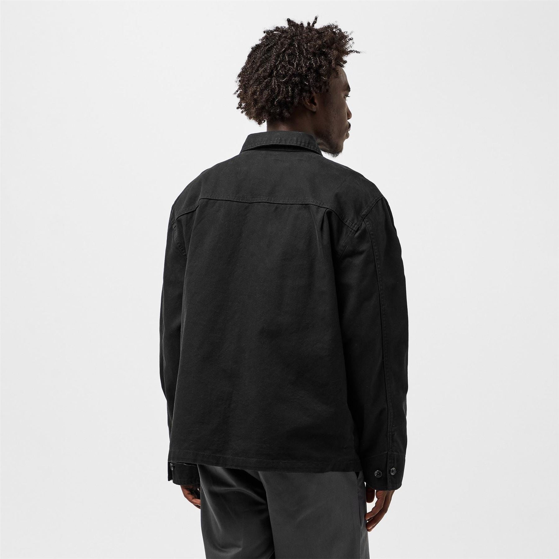 Vans London Solid Patterned Field Jacket with Chest Pocket