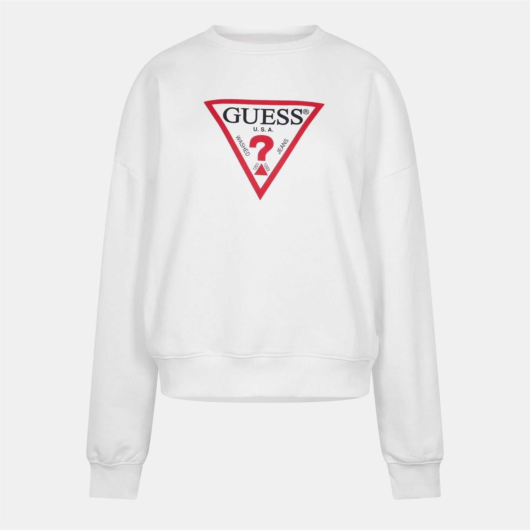Guess Icon Crew Neck Relaxed Fit Sweater