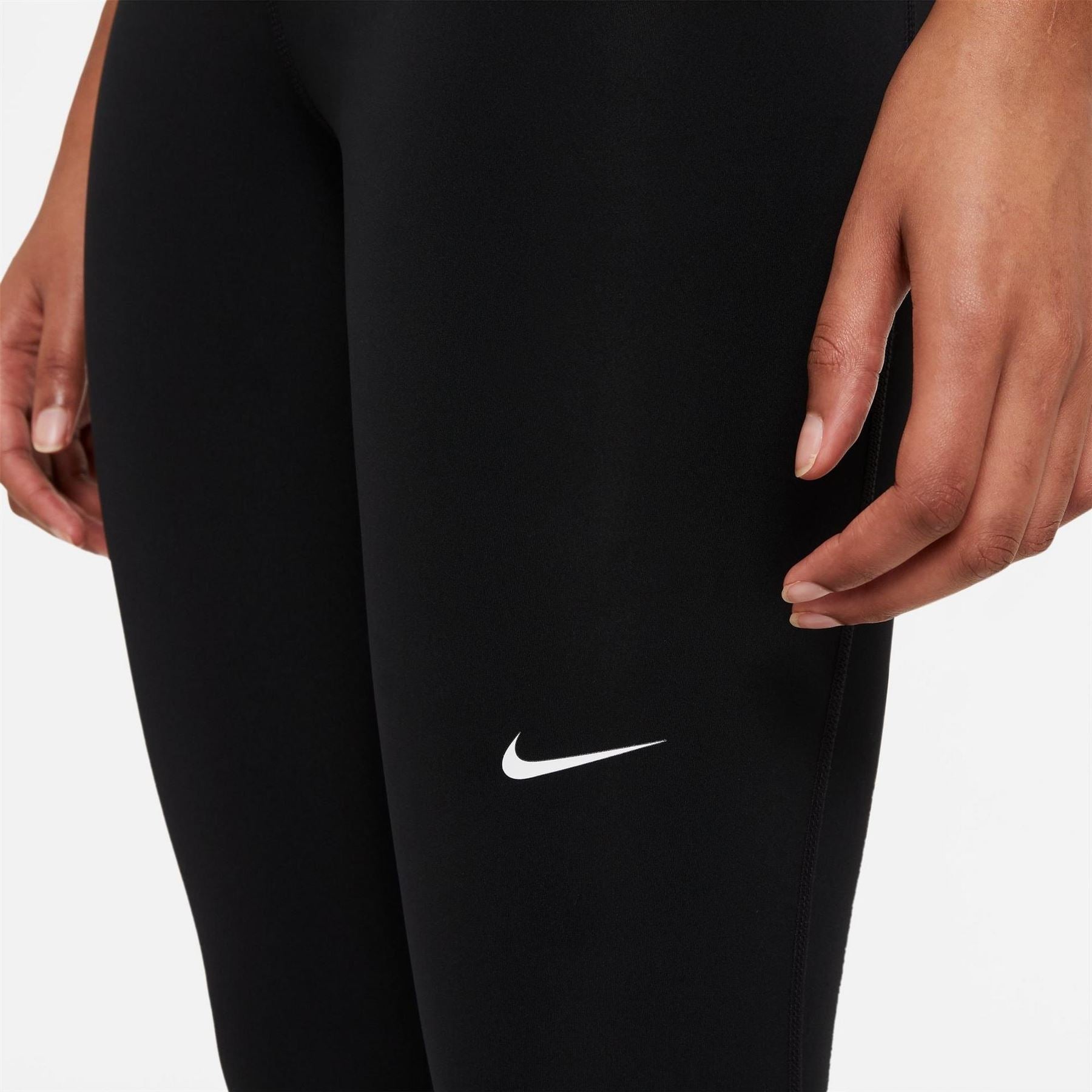 Nike Womens Pro Mid Rise Mesh Paneled Leggings