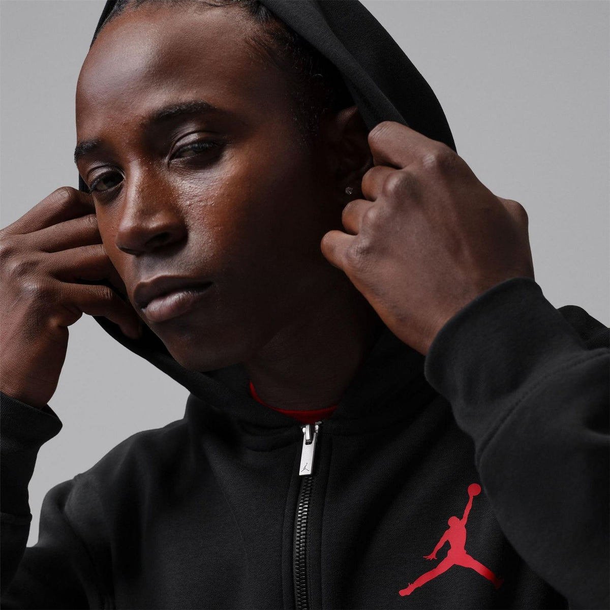 Air Jordan Relaxed Fit Warm Top with Kangaroo Pocket Hoodie