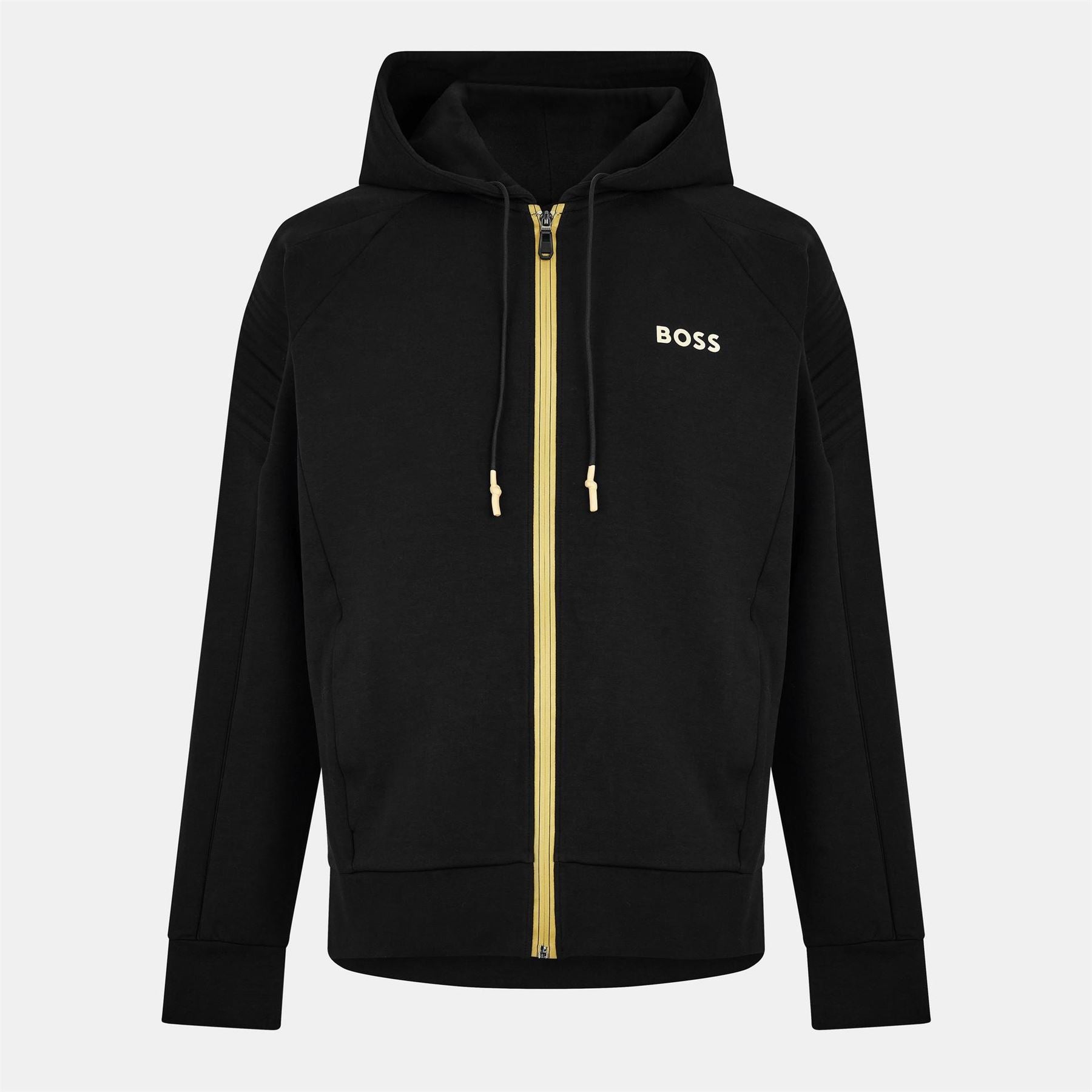 Boss BOSS GREEN Full Zip Hoodie with Adjustable Drawstring Hood   Streamlined Design