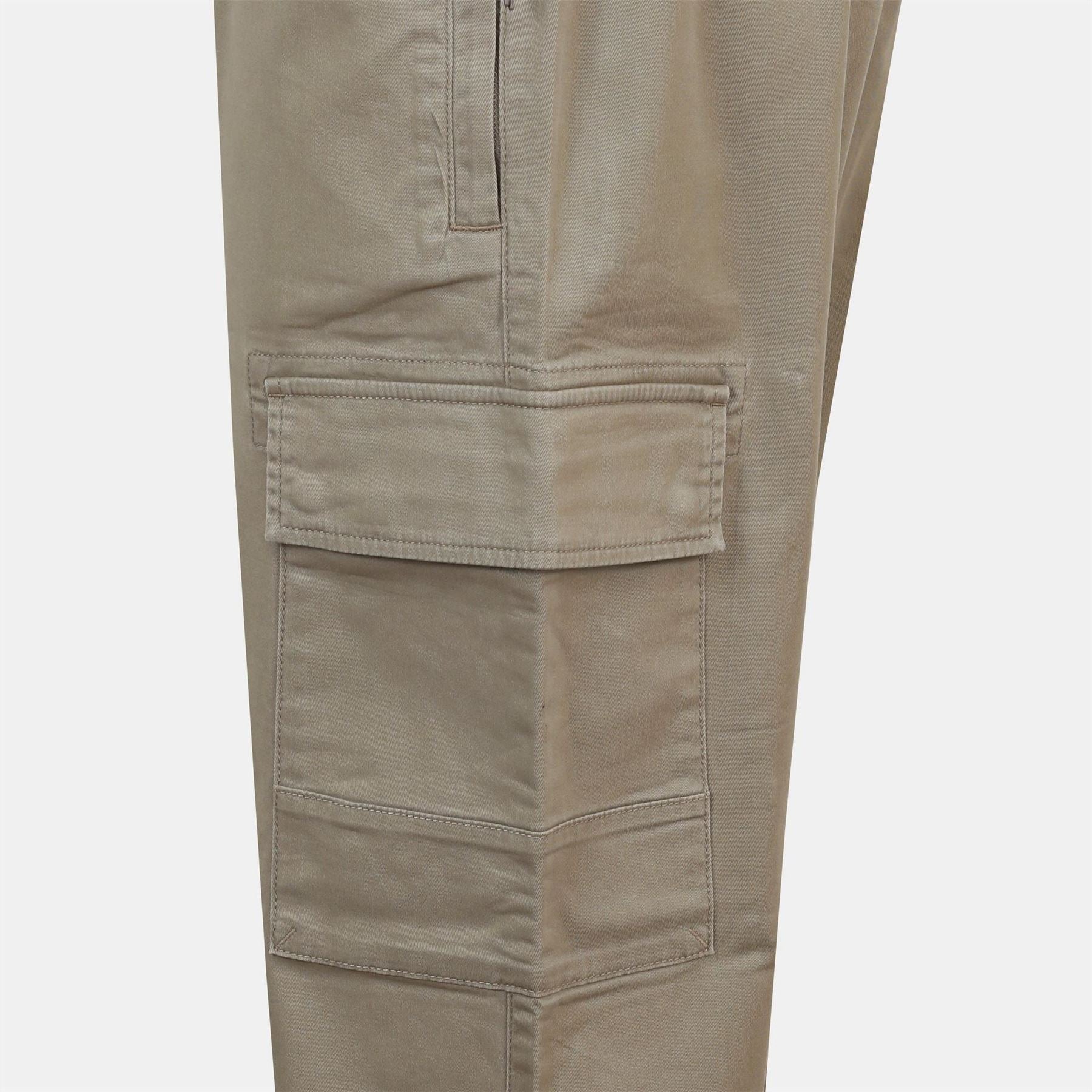 Jack Wills Solid Patterned Elastic Cuff Cargo Combat Pants