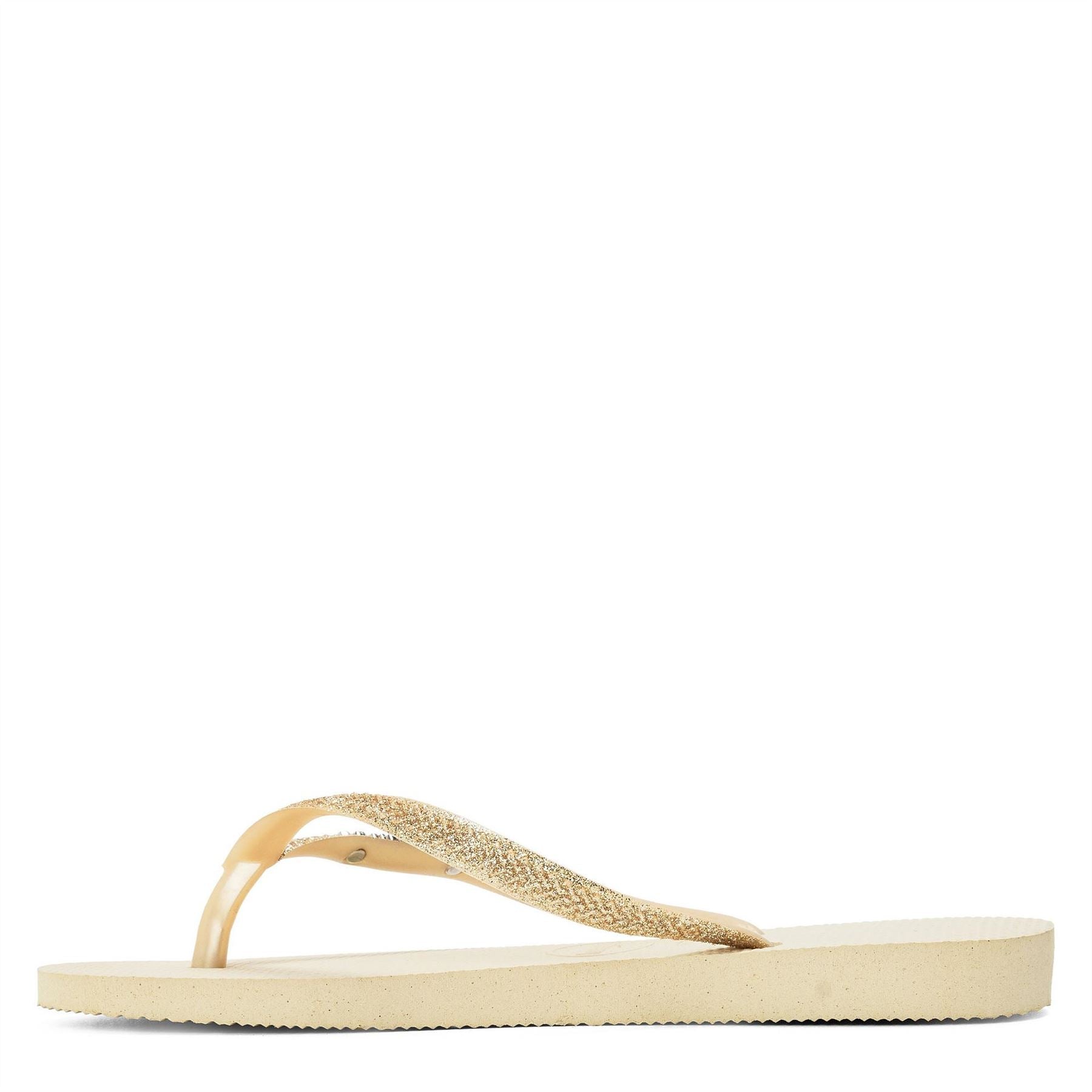 Havaianas Kids Slim Glitter Beige Flip Flops
