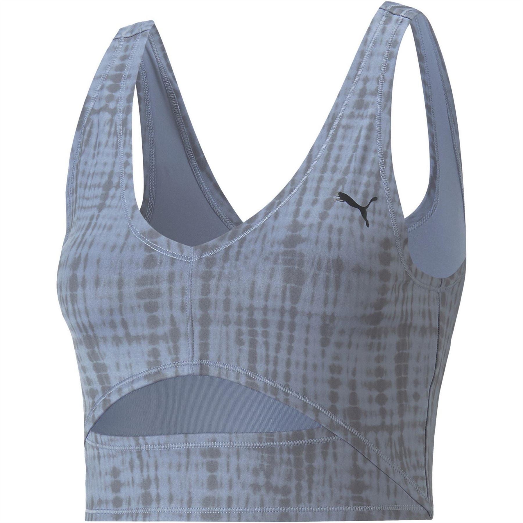 Puma Studio All Over Print Cropped Low Impact Sports Bra